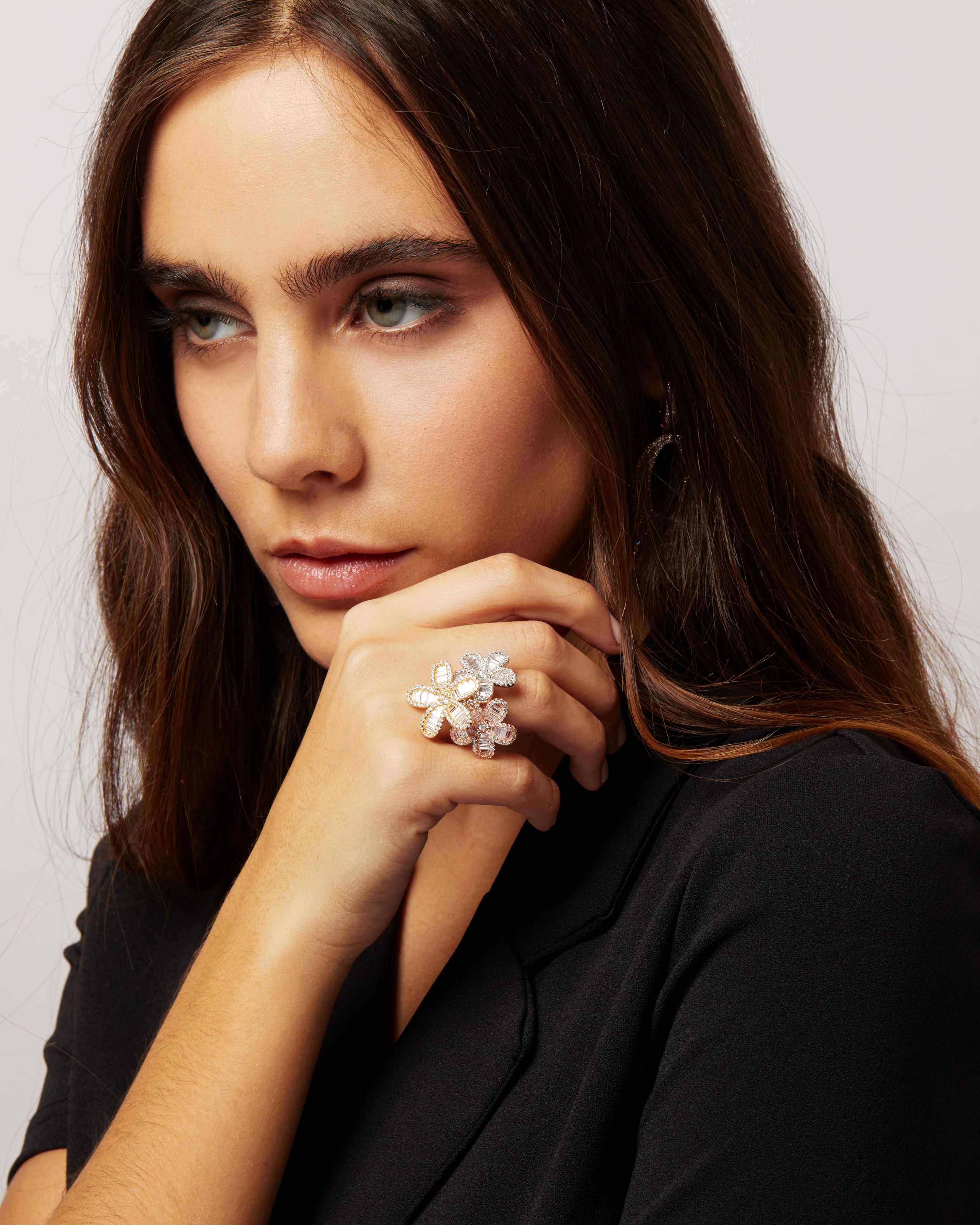 Daisy Triple Flower Ring