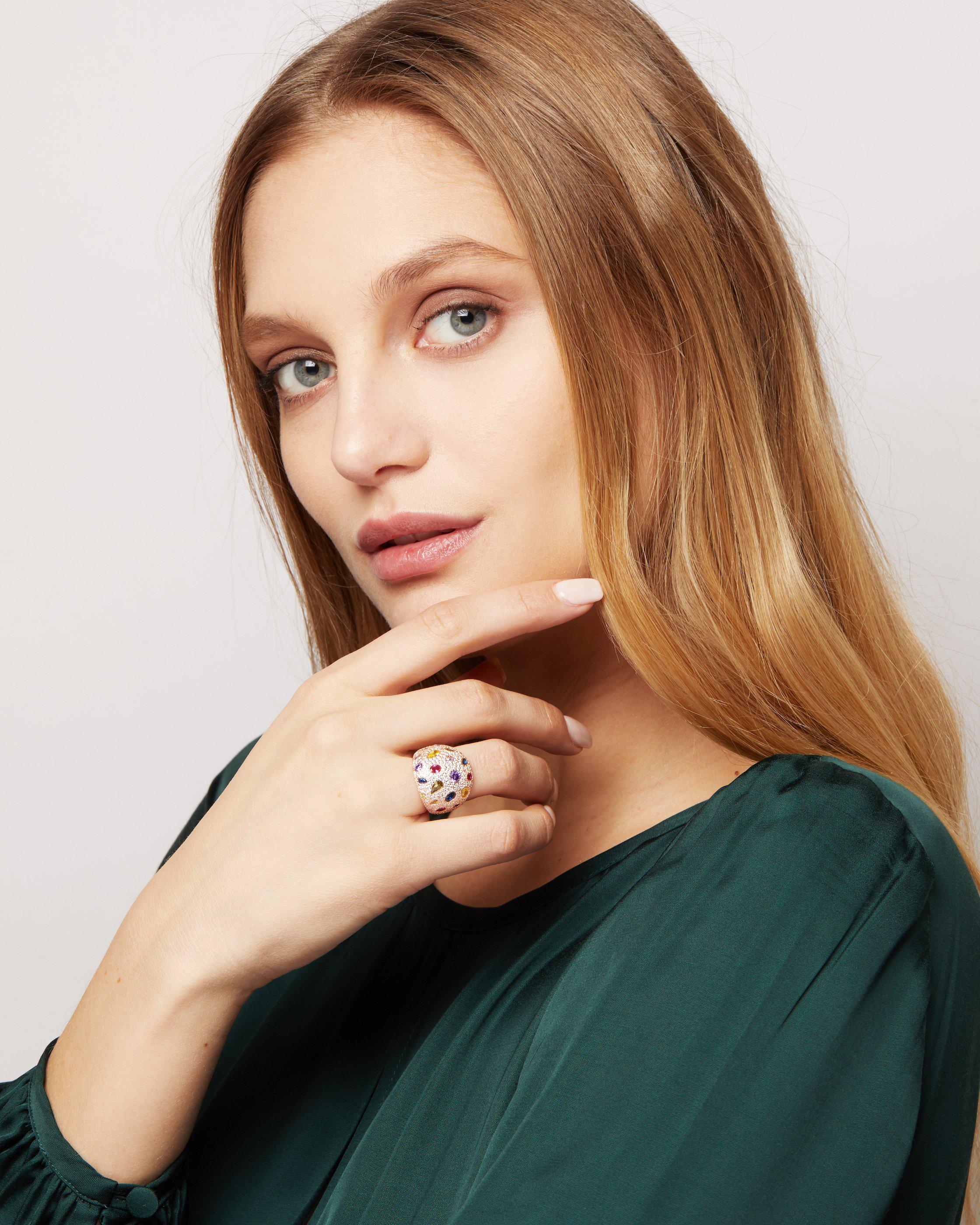 Alexandra Colorful Rhinestone Ring