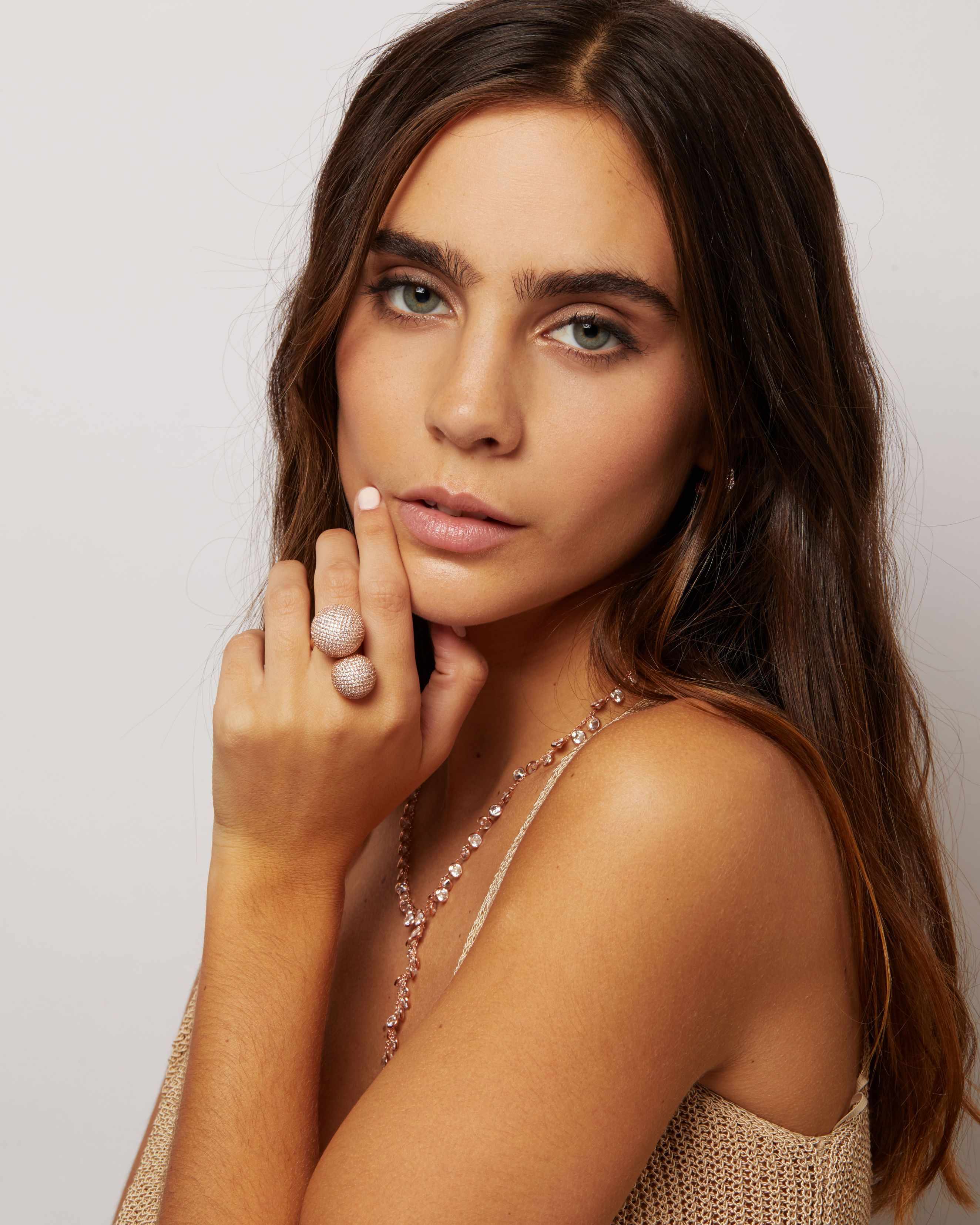 Candice Double Ball Wraparound Resizable Ring