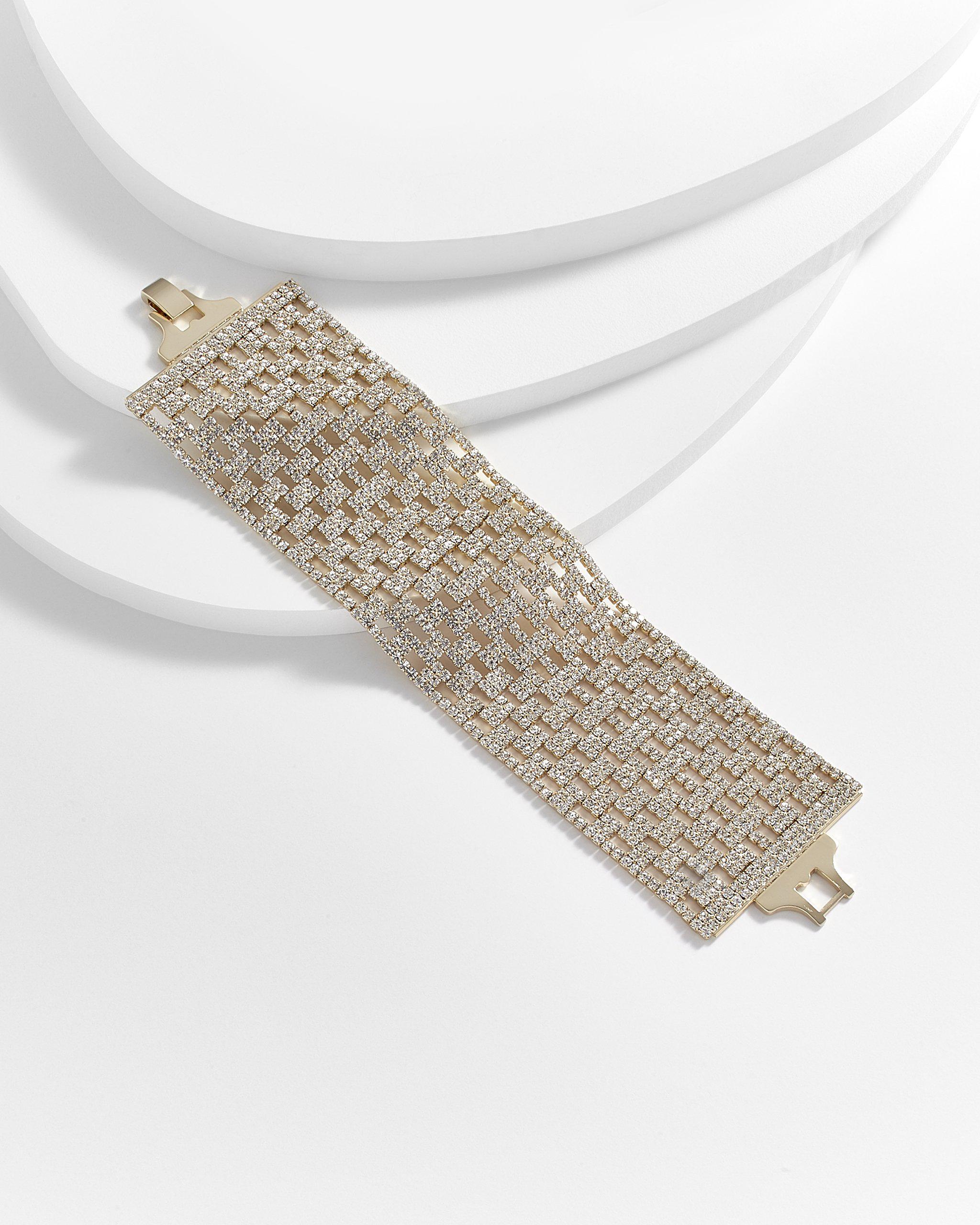 Alisa Wide Band Mesh Bracelet