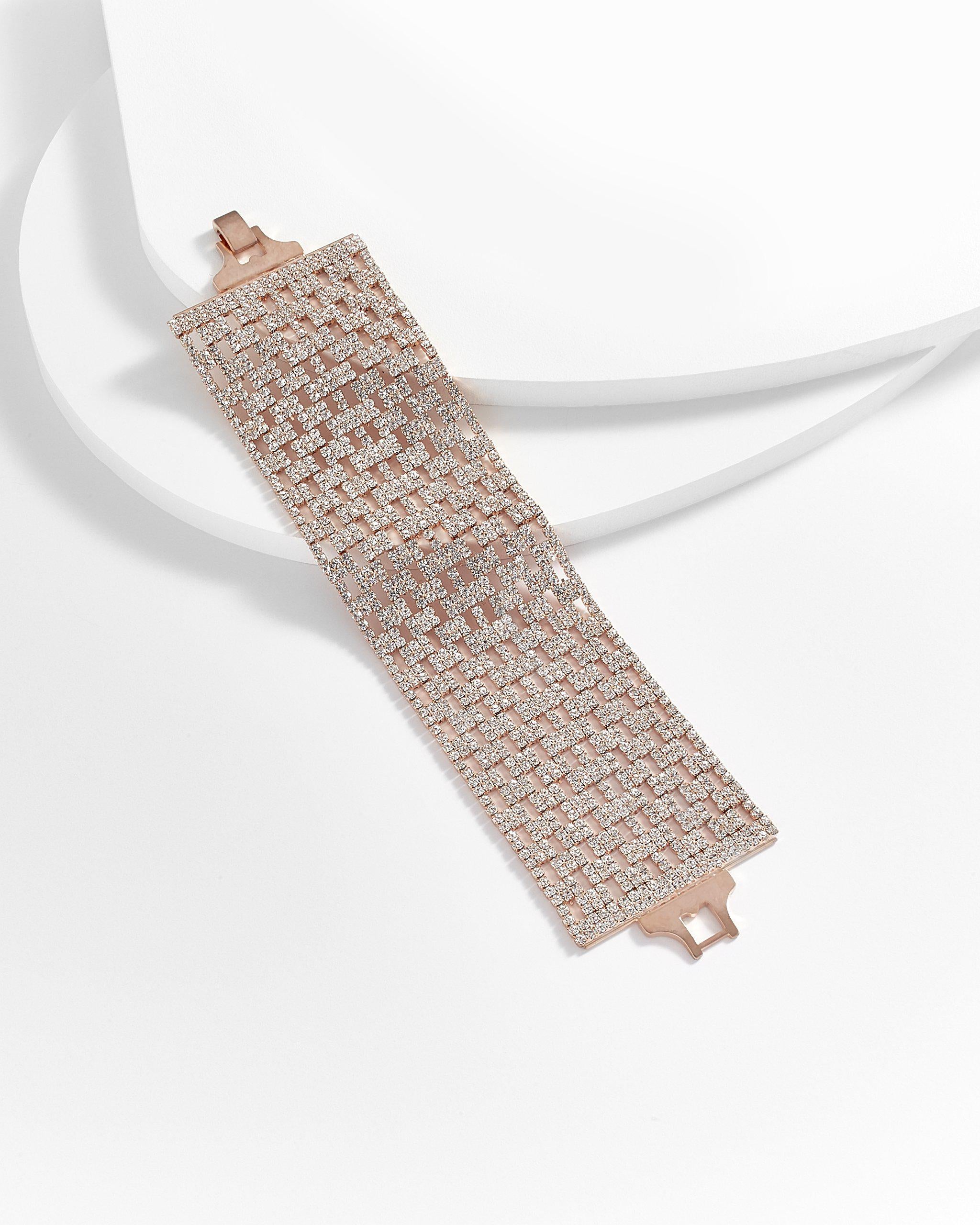 Alisa Wide Band Mesh Bracelet