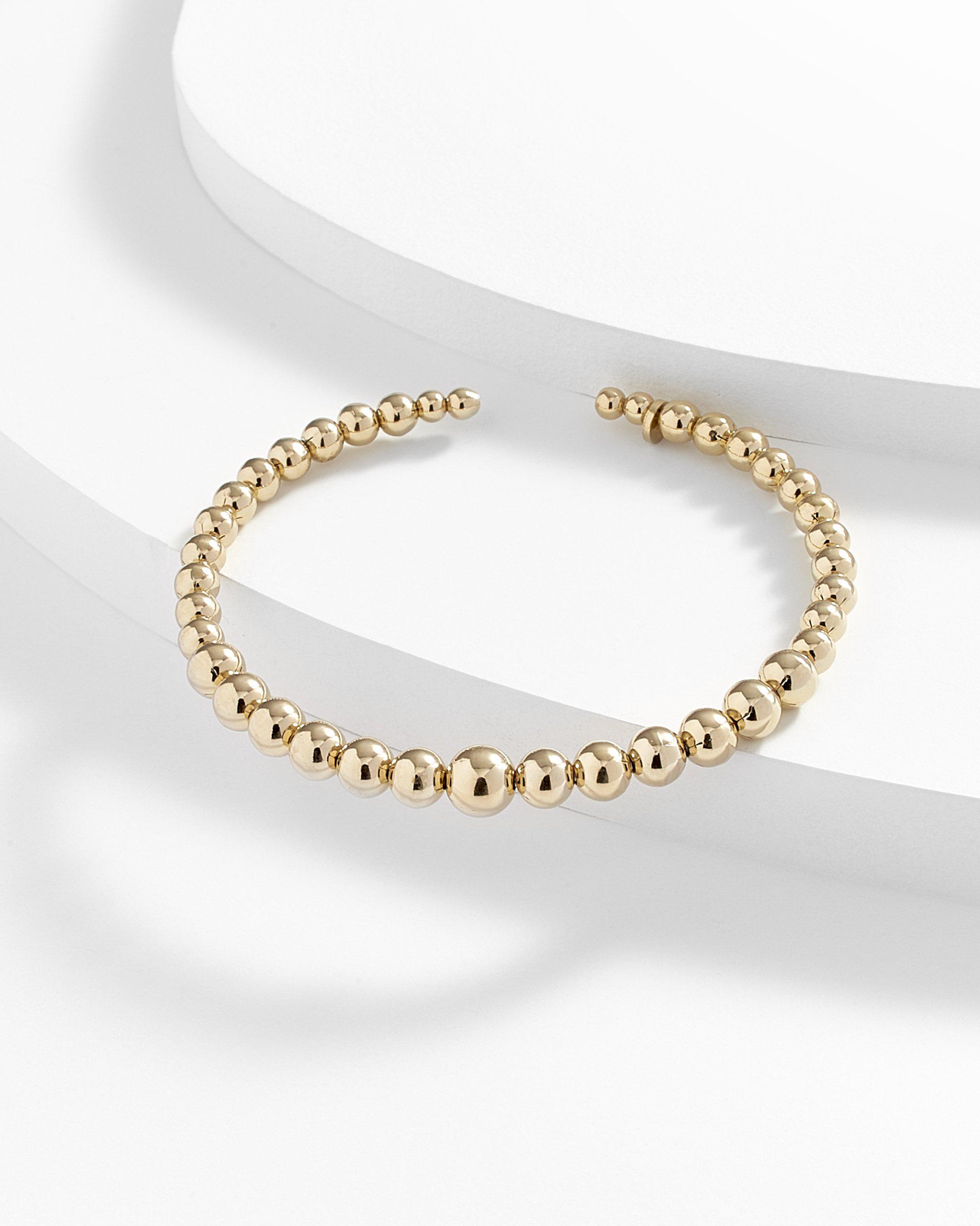 Beverly Graduated Gold Pearl Cuff Bangle