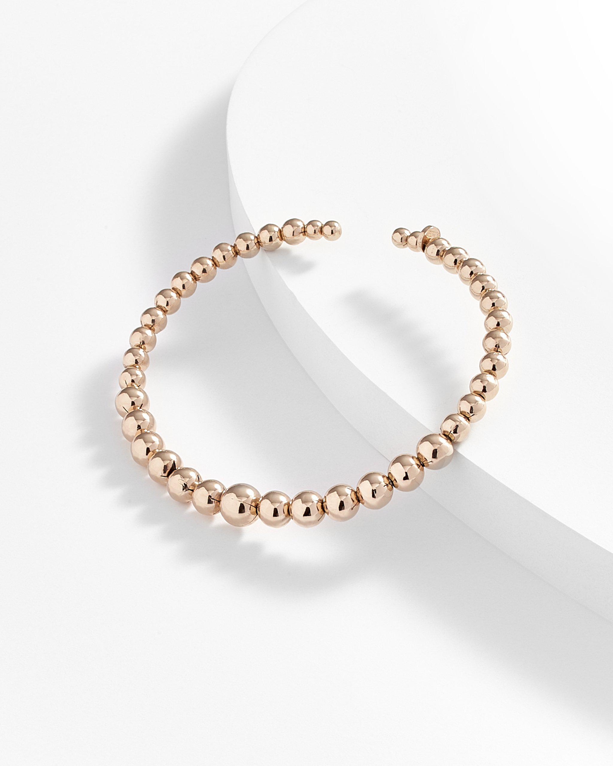 Beverly Graduated Gold Pearl Cuff Bangle