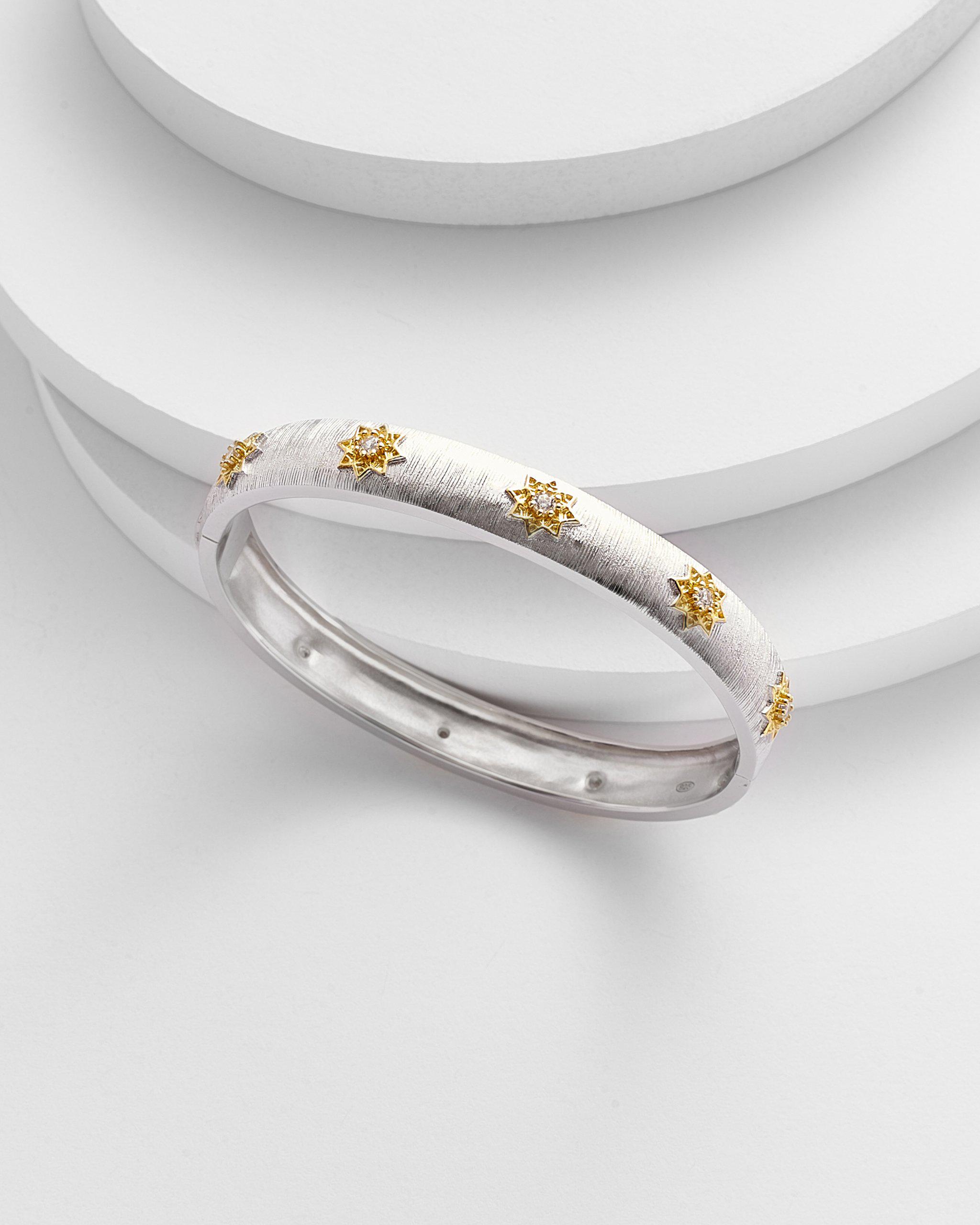 Agatha Shining Star Brushed Gold Bangle