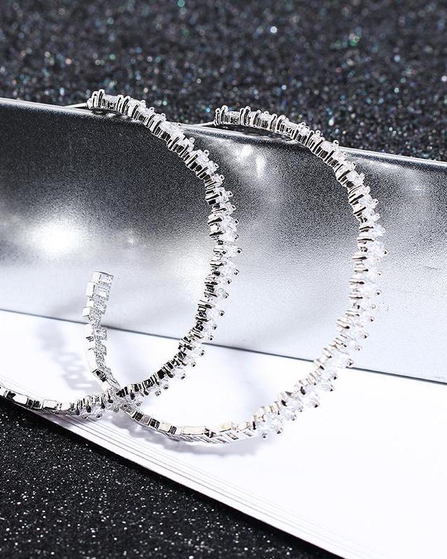 London Baguette Hoop Earrings