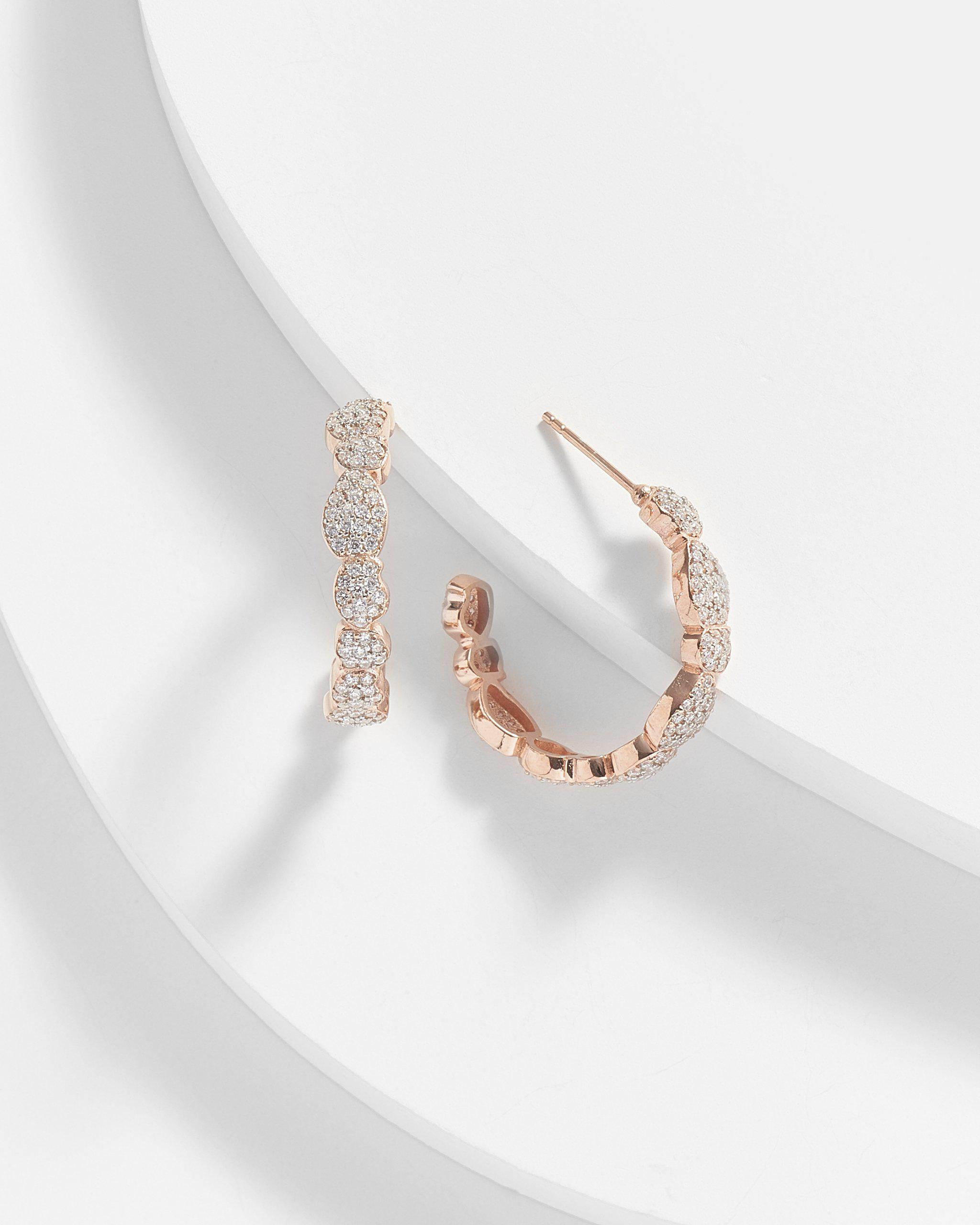 Annabel Micro Pave Wave Hoop Earrings