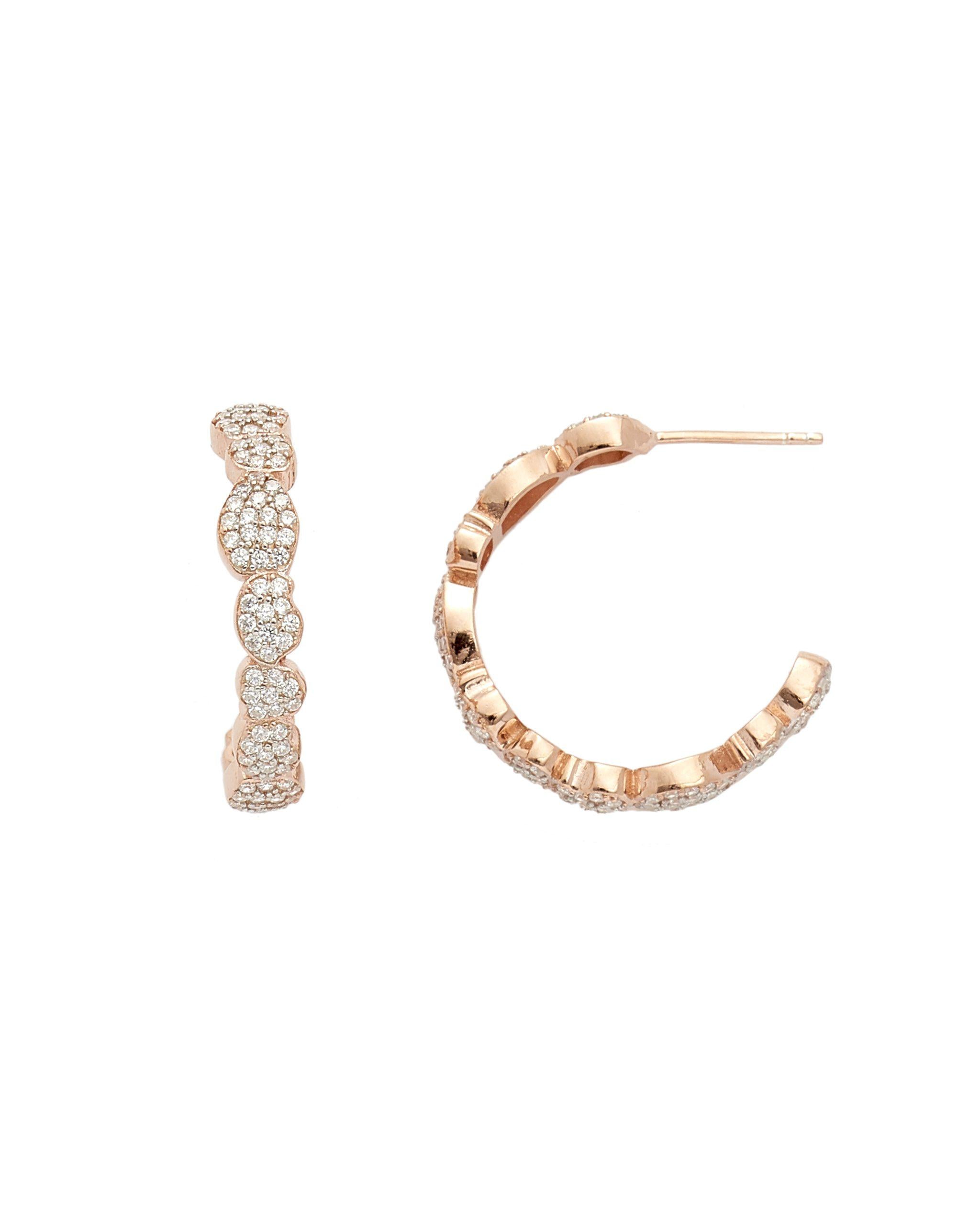 Annabel Micro Pave Wave Hoop Earrings
