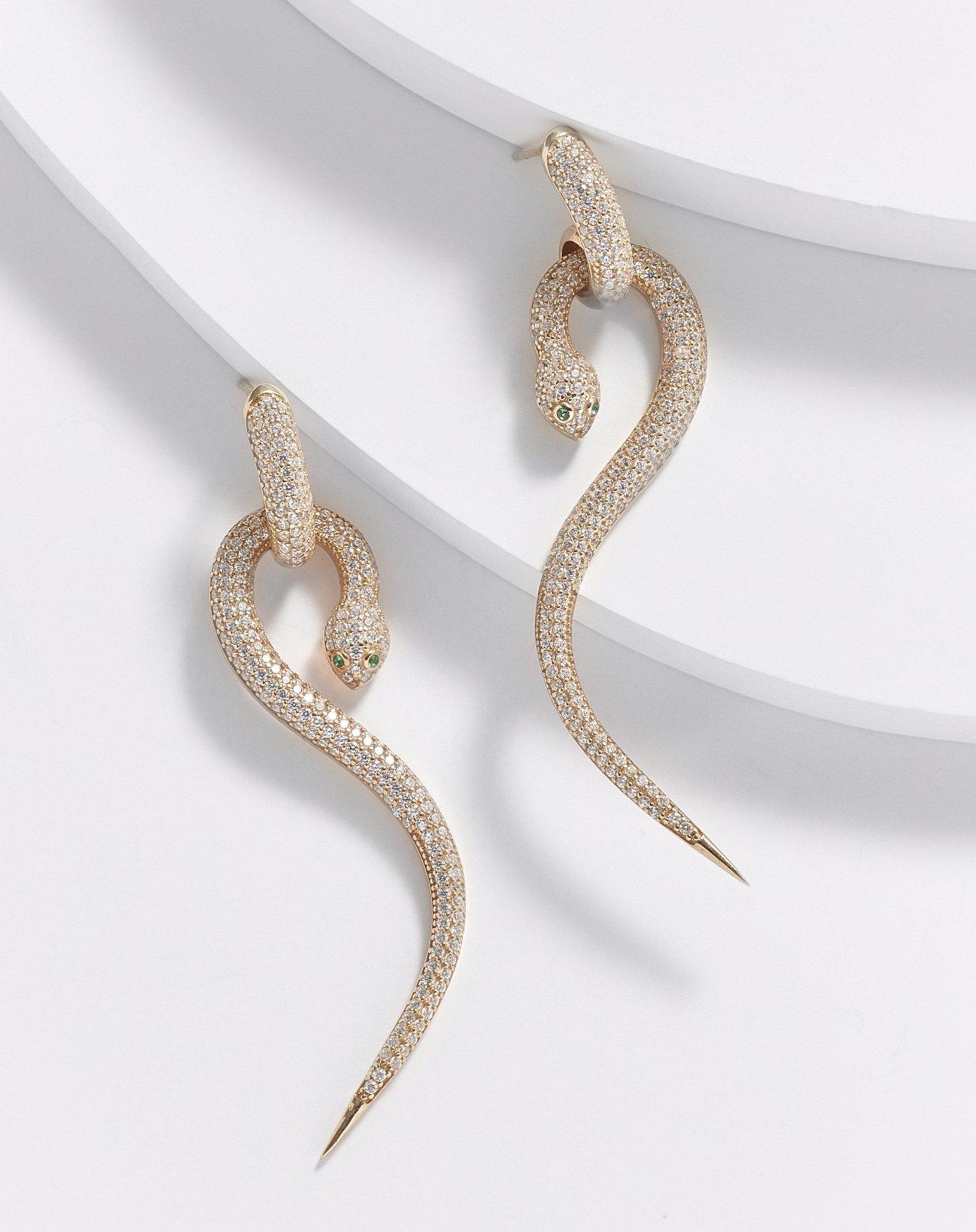 Amiga Exotic Serpent Dangling Earrings