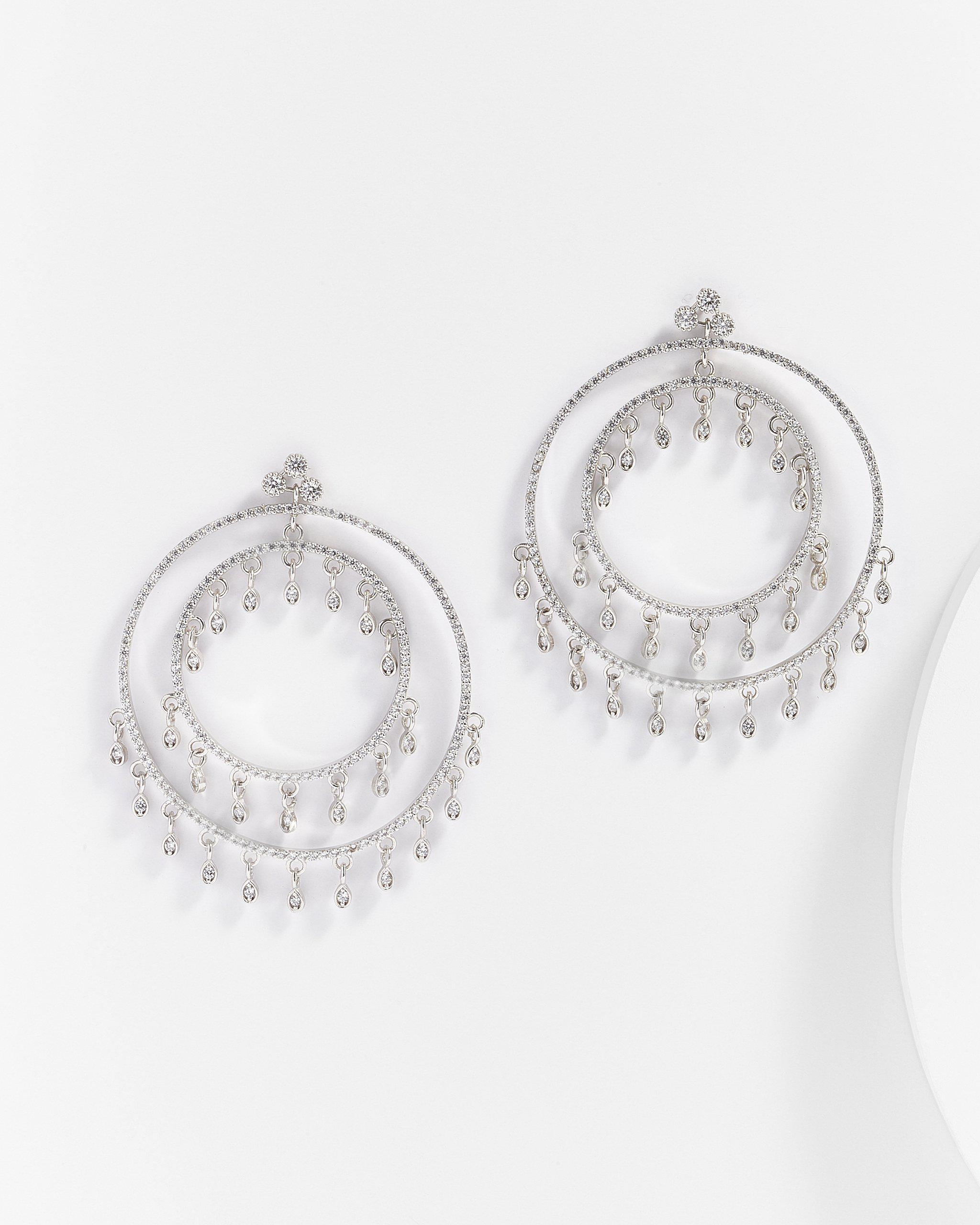 Andria Sparkling Rain Drop Chandelier Dangle Earrings