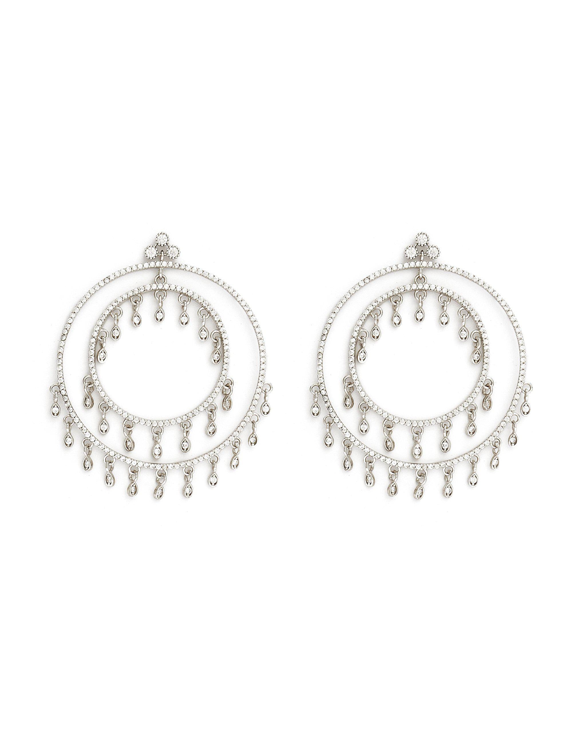 Andria Sparkling Rain Drop Chandelier Dangle Earrings