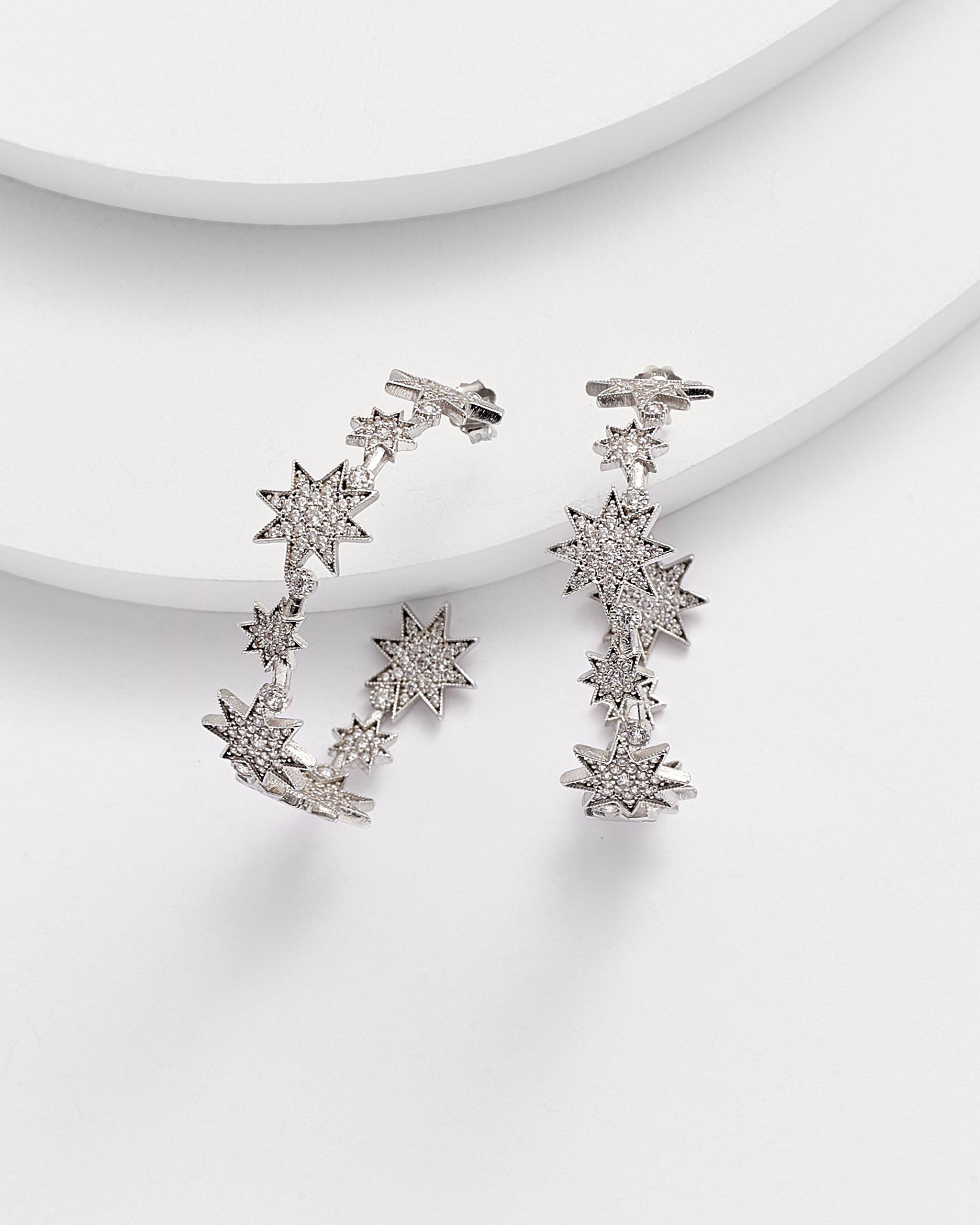 Faith Star Large Hoops