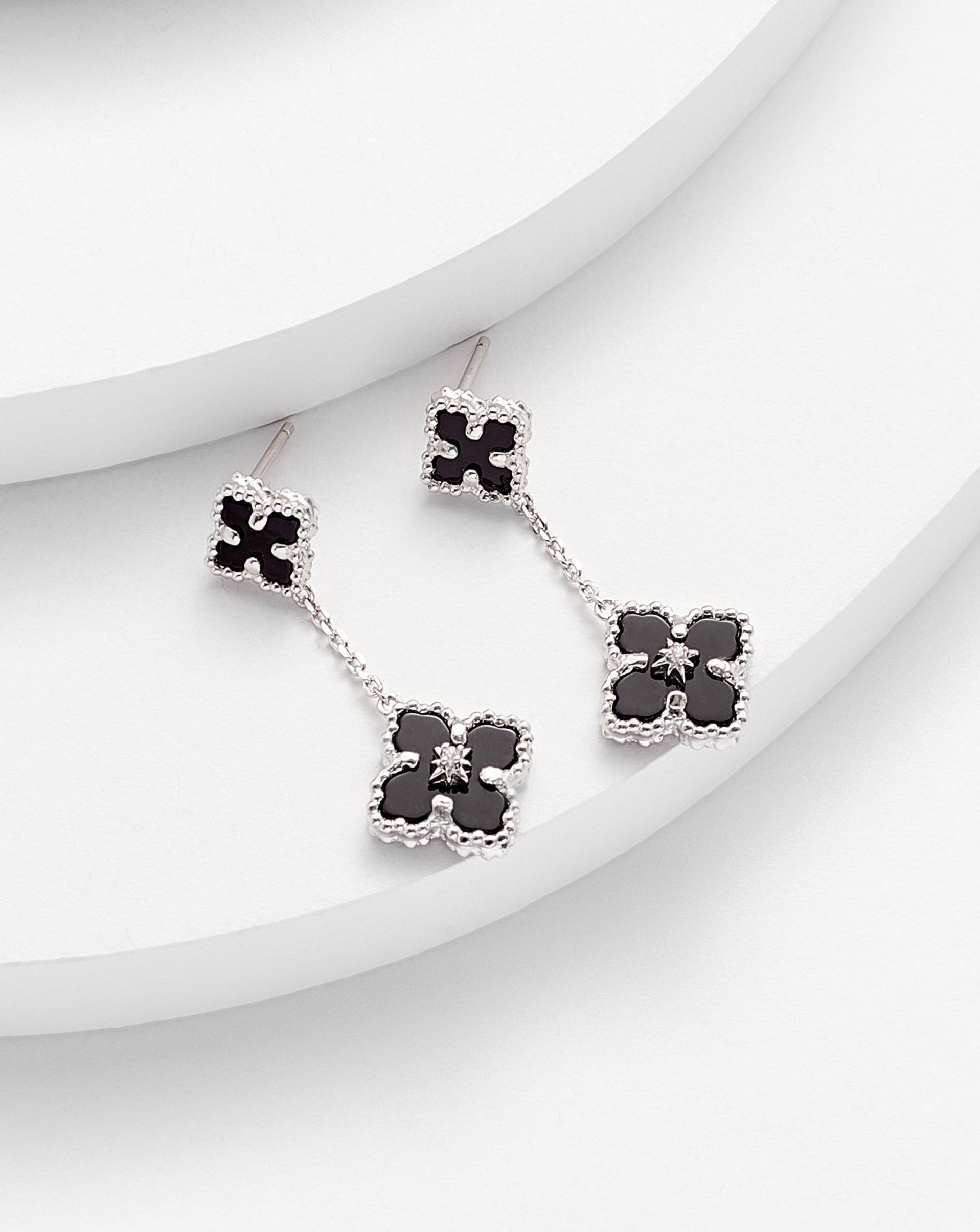 DINAH Clover Drop Earrings