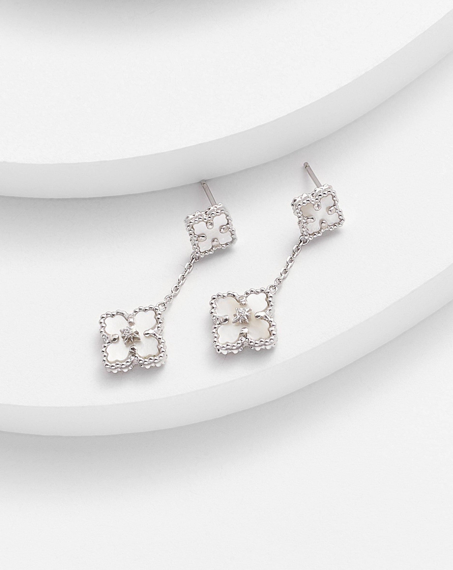 DINAH Clover Drop Earrings