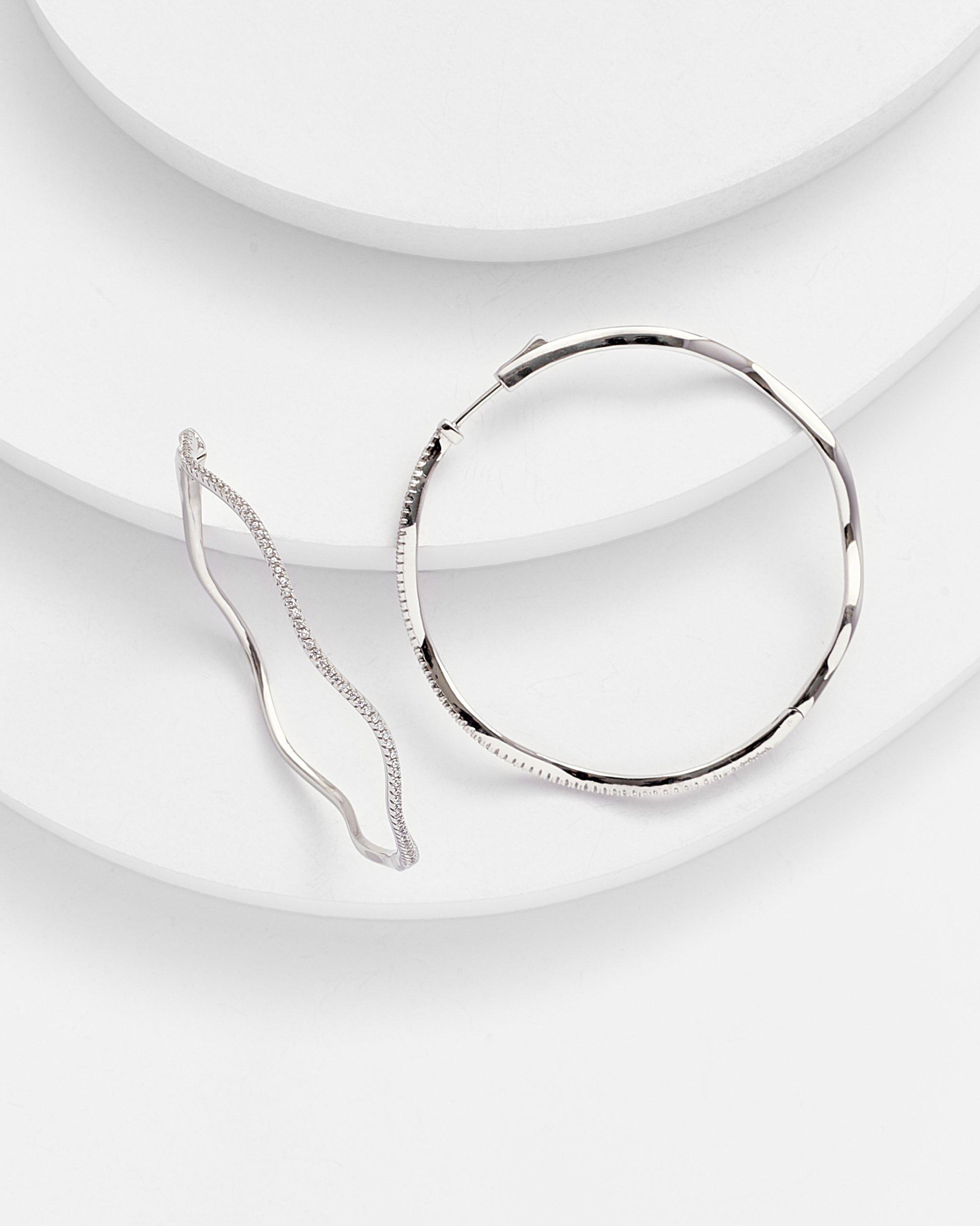 ELAINE Wavey Hoop Earrings