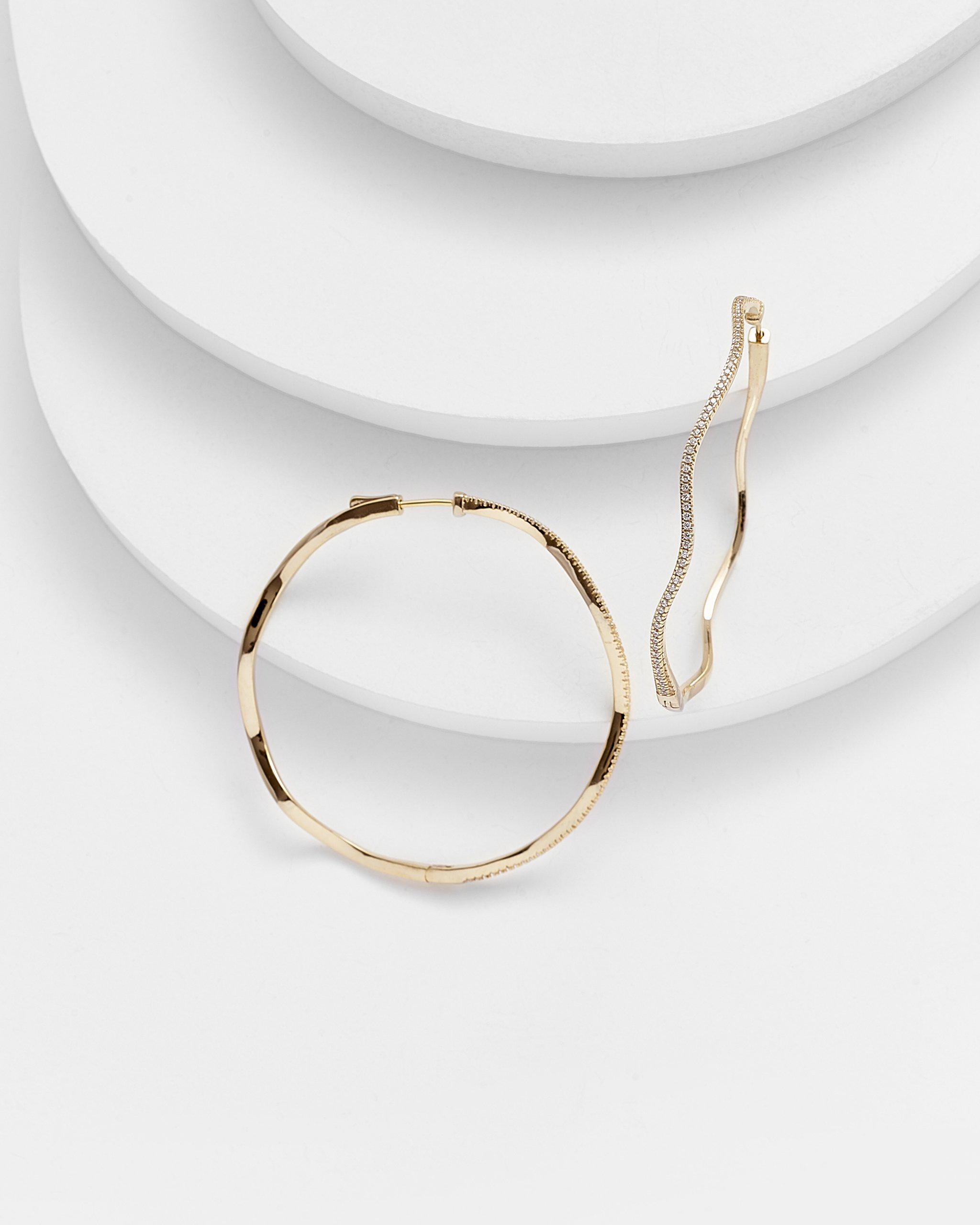 ELAINE Wavey Hoop Earrings