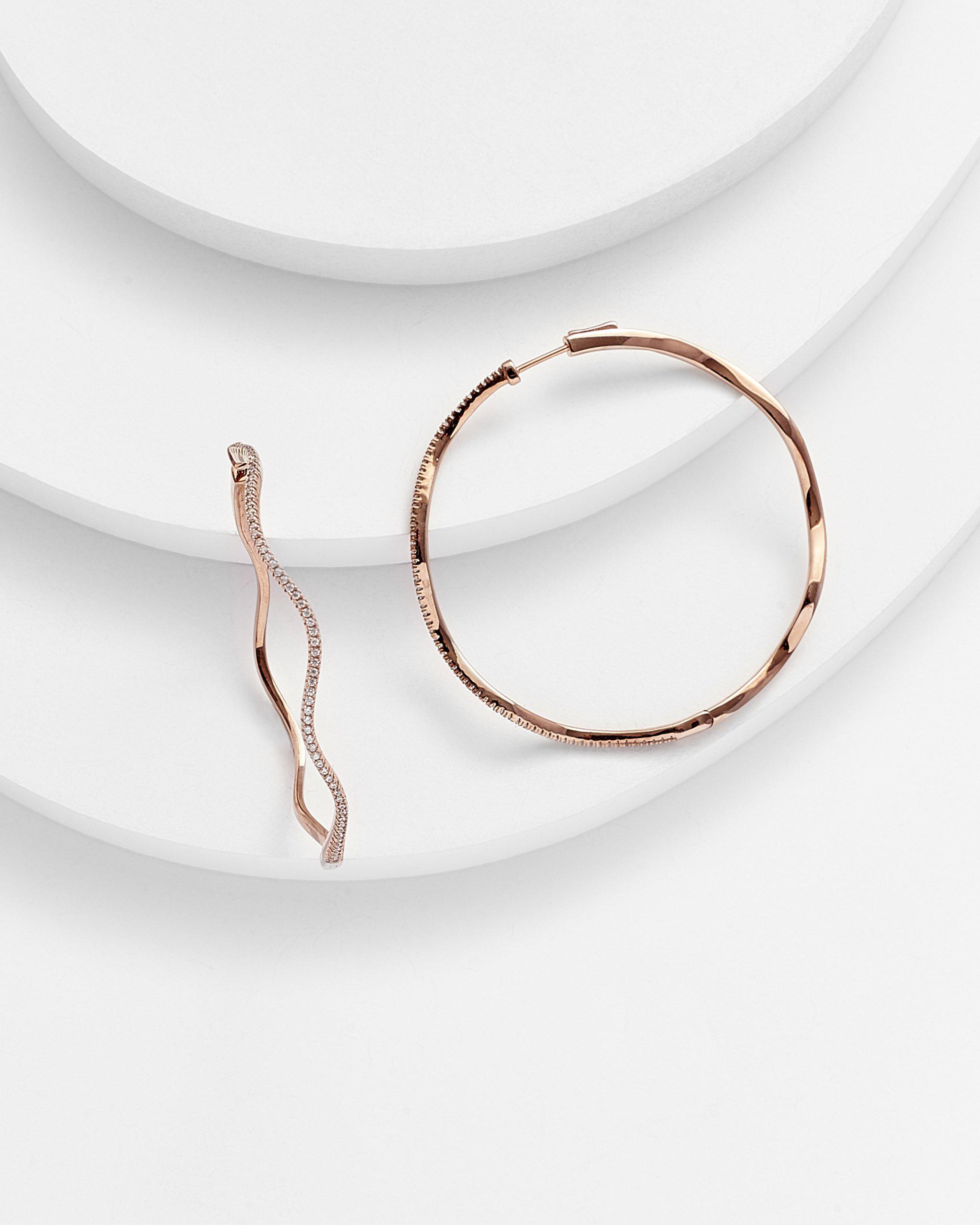 ELAINE Wavey Hoop Earrings