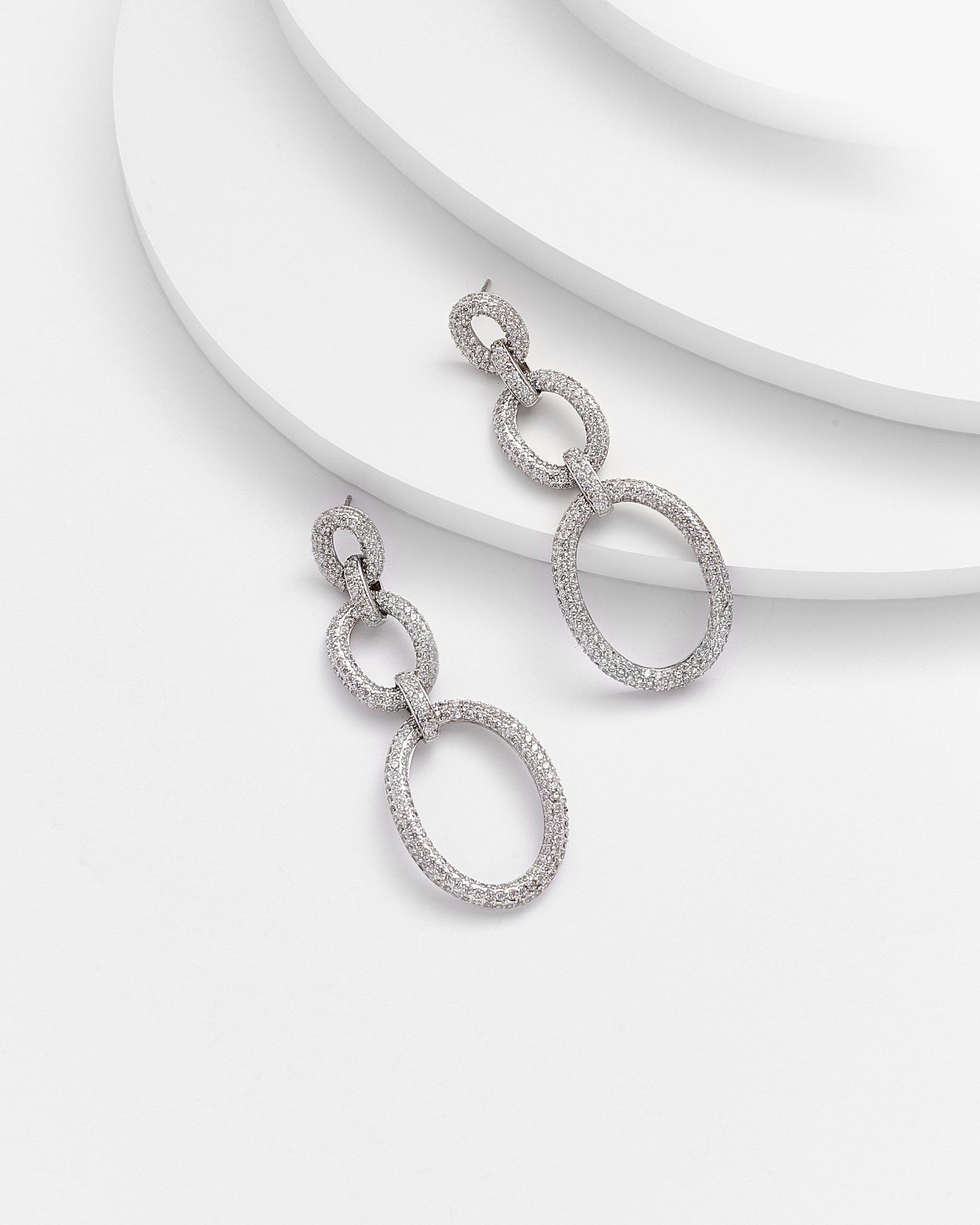 ELLIN Oval Drop Earrings
