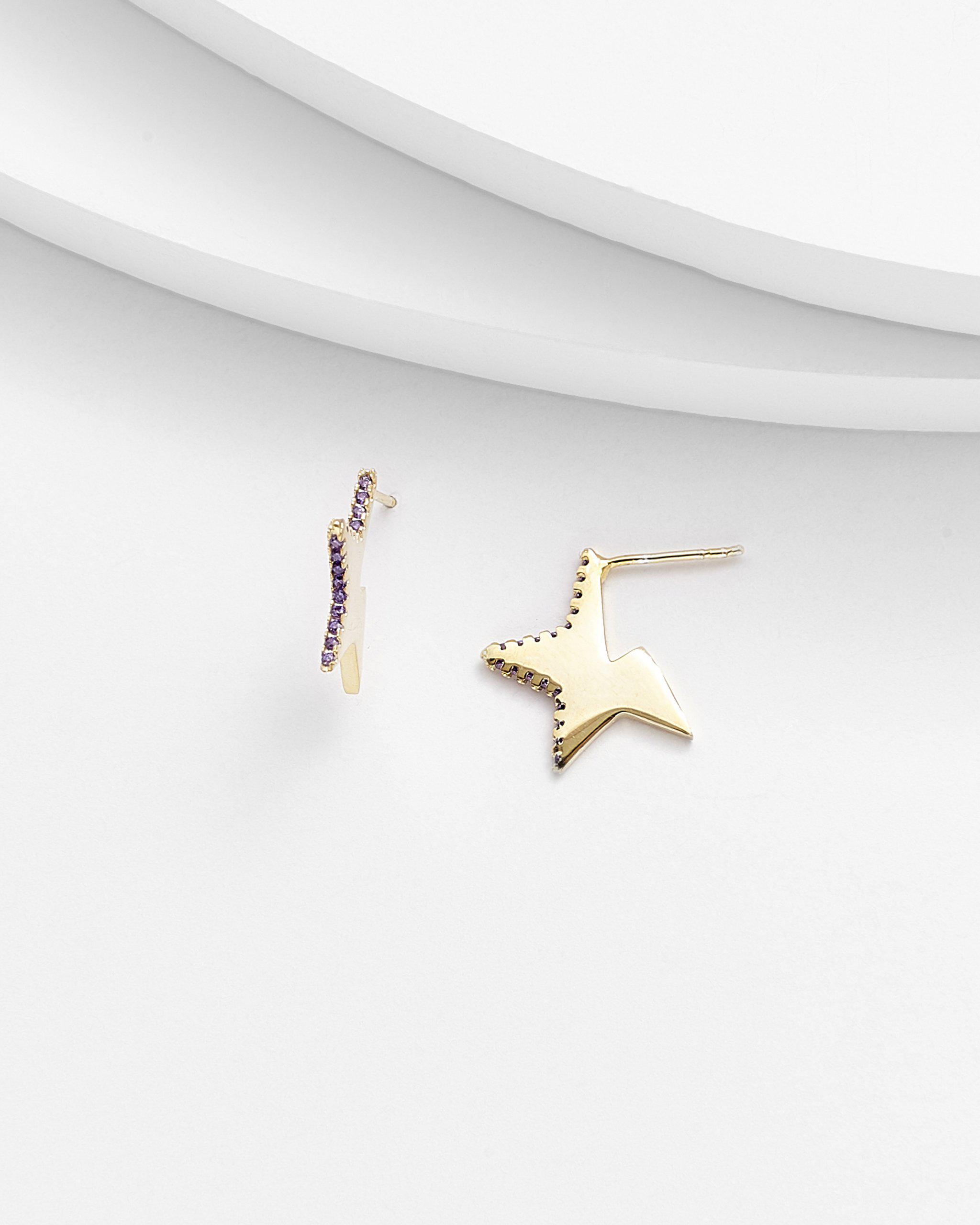 ELVINA Star Pave Ear Studs