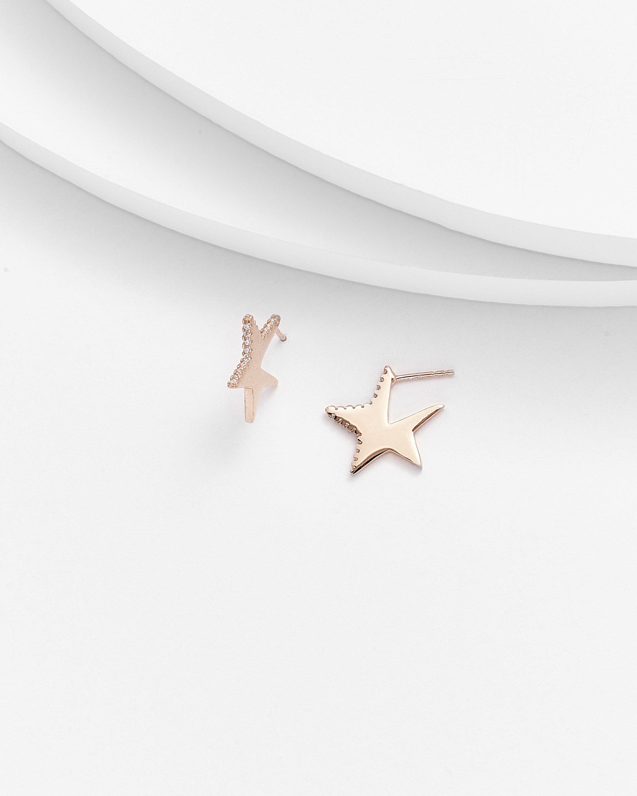 ELVINA Star Pave Ear Studs