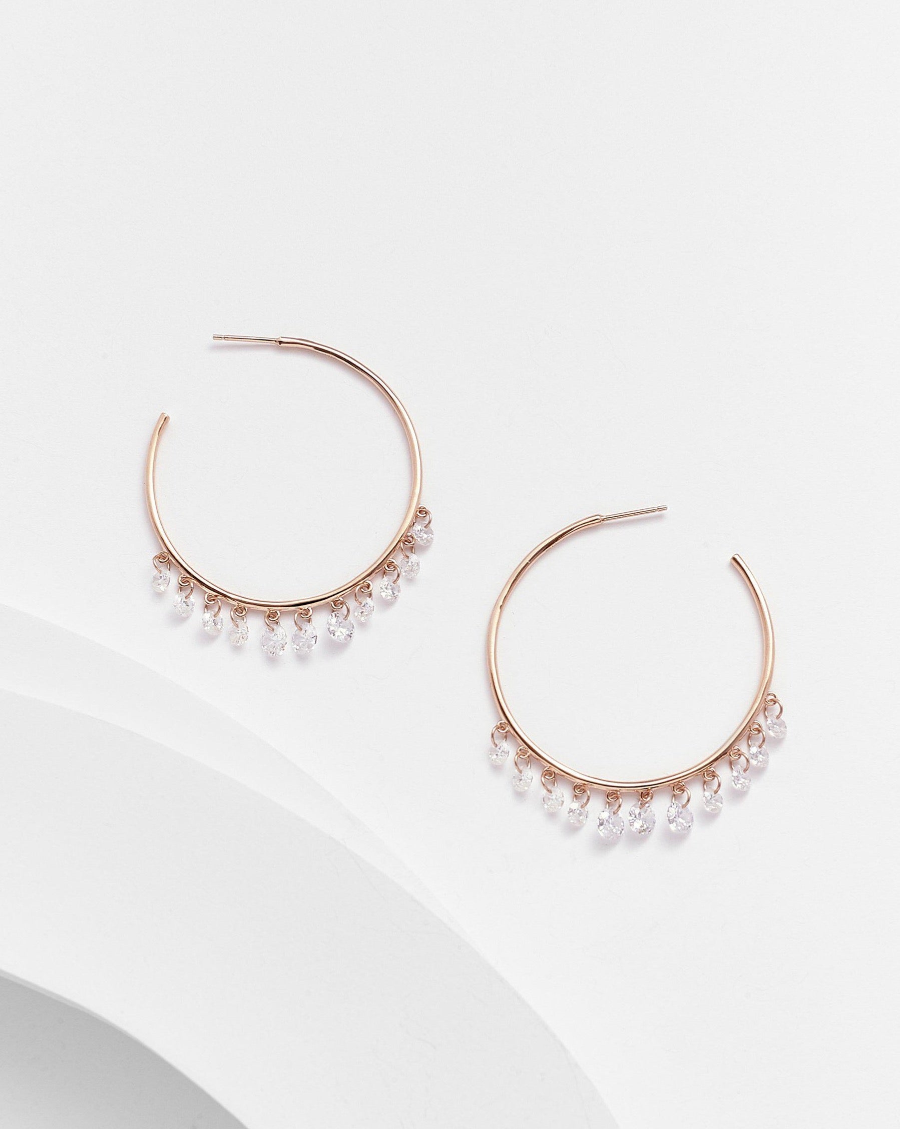Annabelle Floating Diamonette Hoops