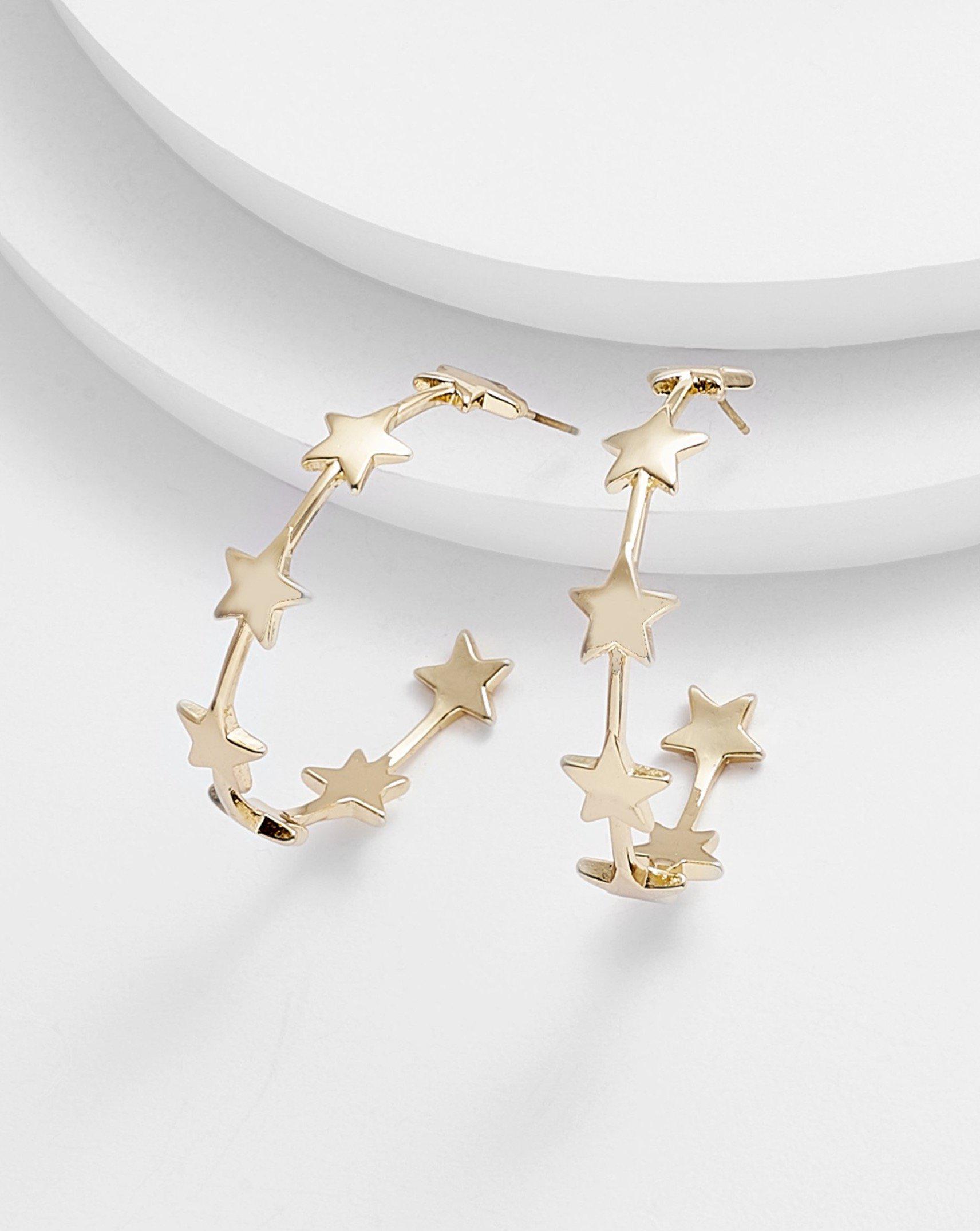 Angeline Medium Star Hoops