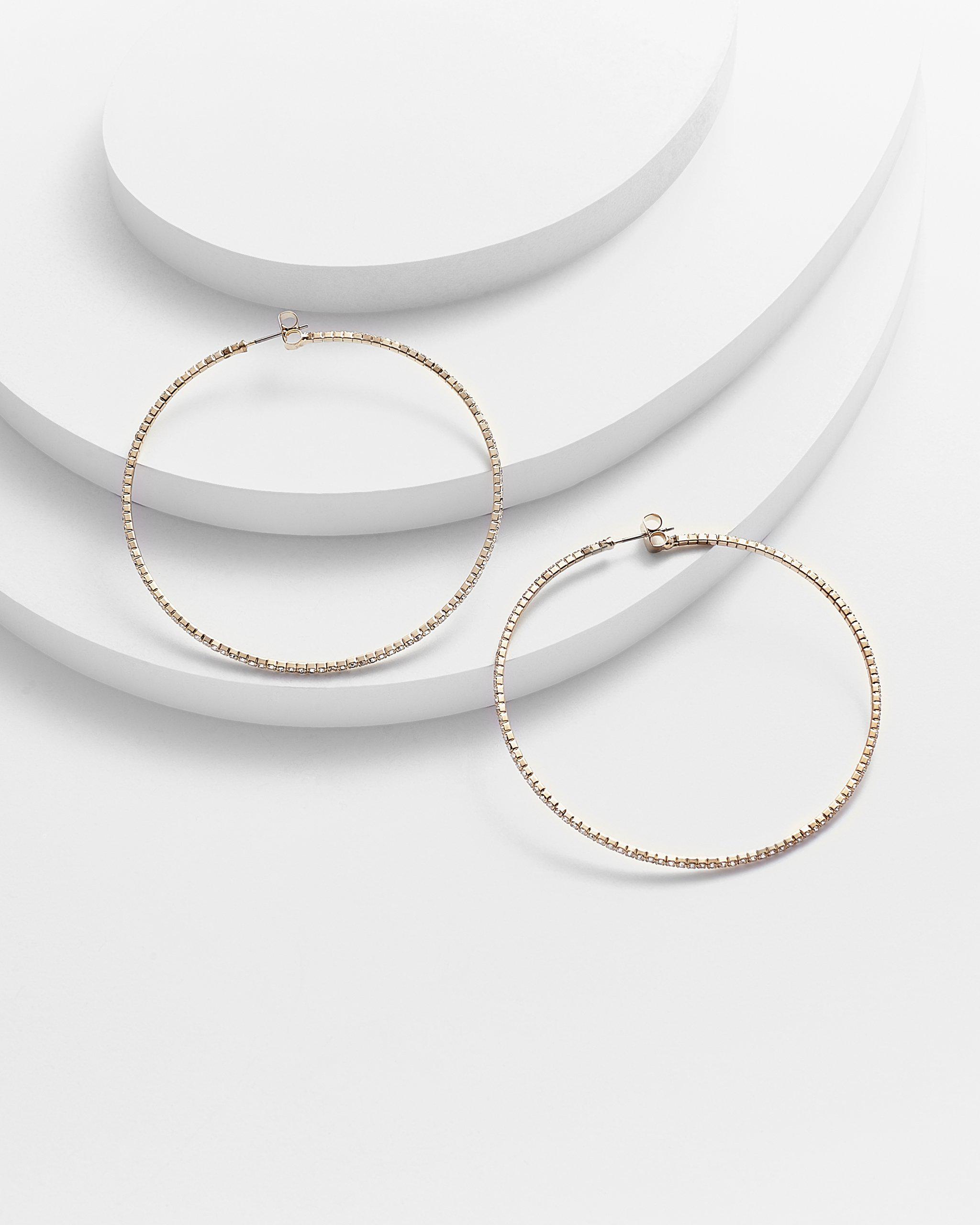 Jolie Crystal Flexi Hoop Earrings