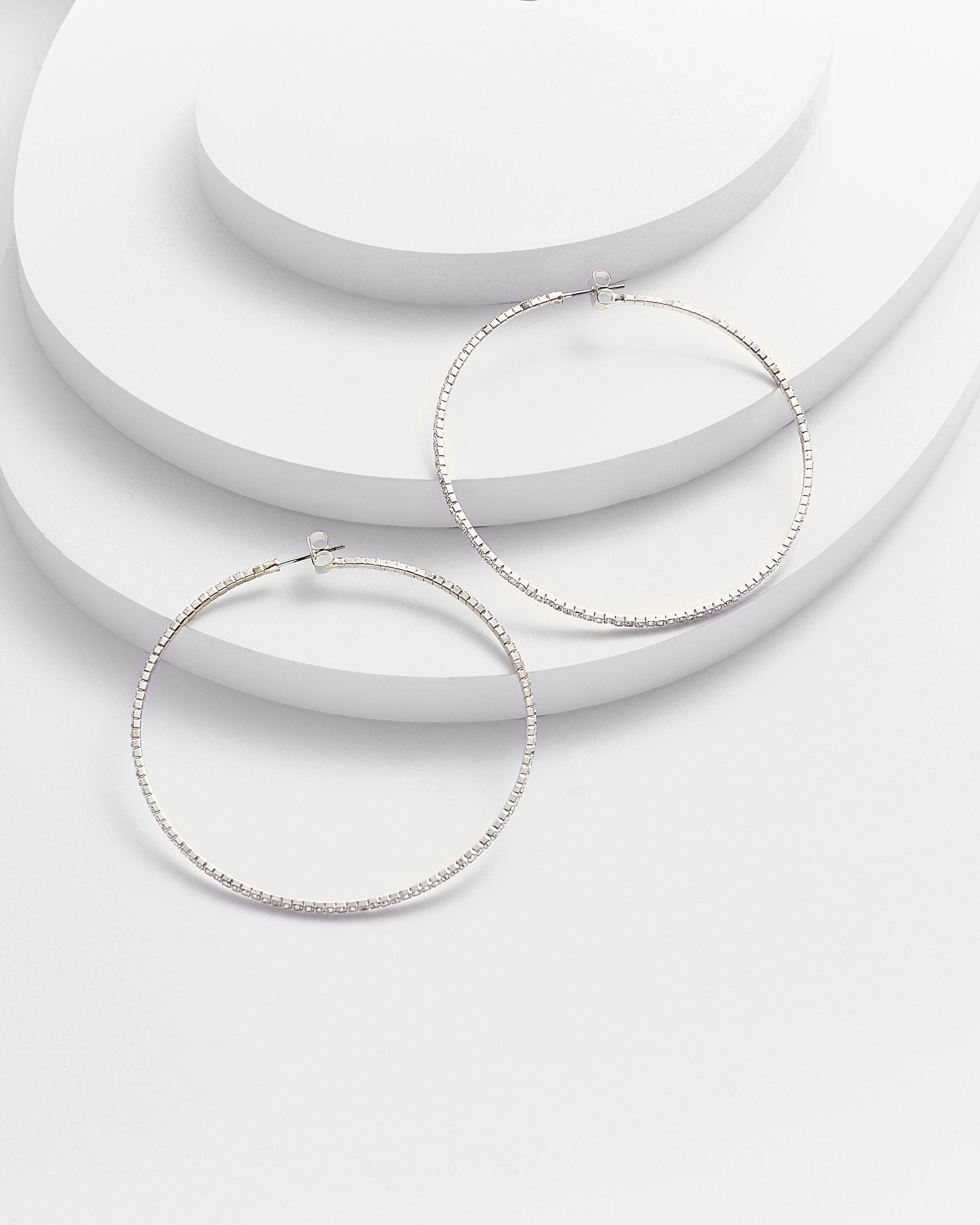 Jolie Crystal Flexi Hoop Earrings