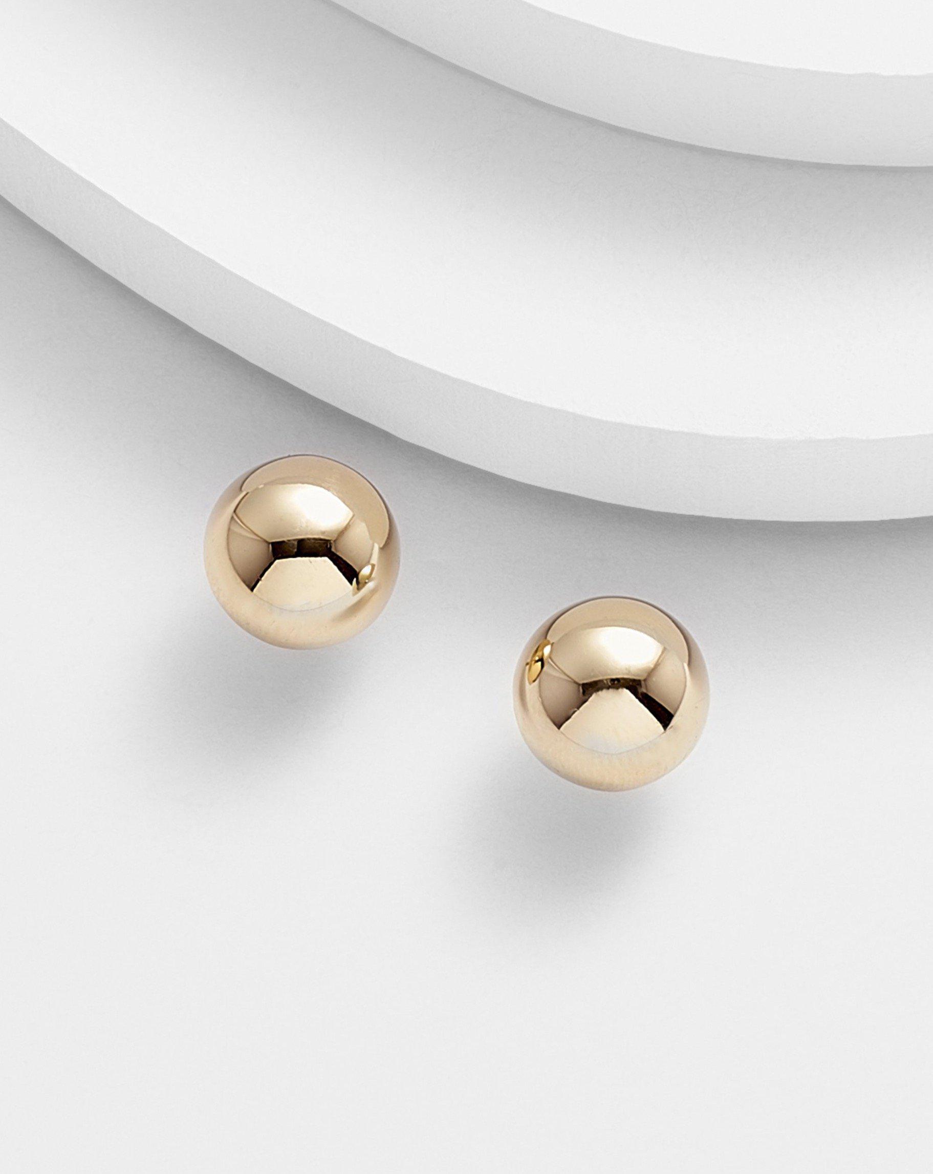 Dome Button Stud Earrings