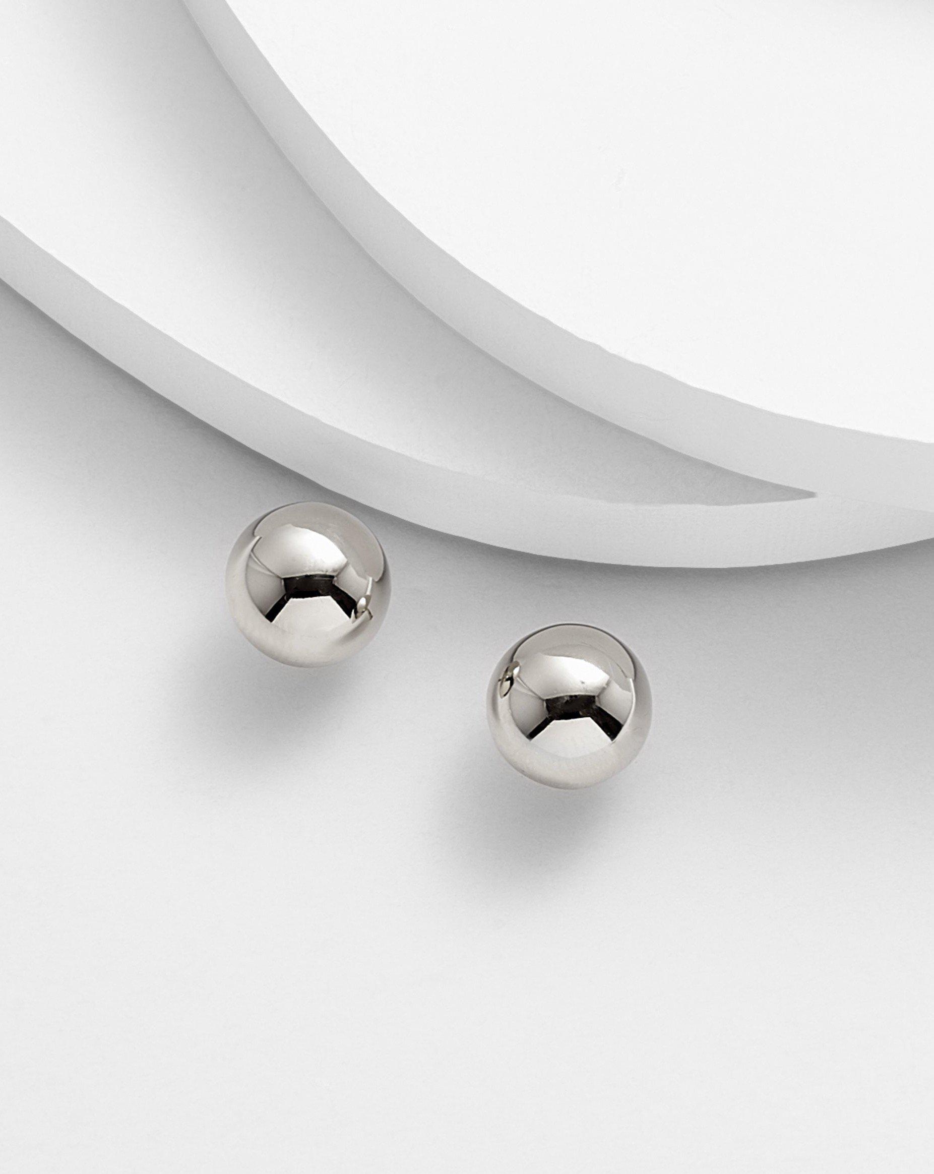 Dome Button Stud Earrings