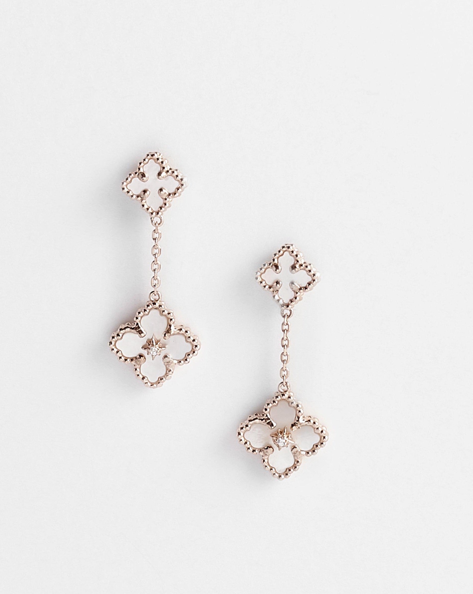 DINAH Clover Drop Earrings