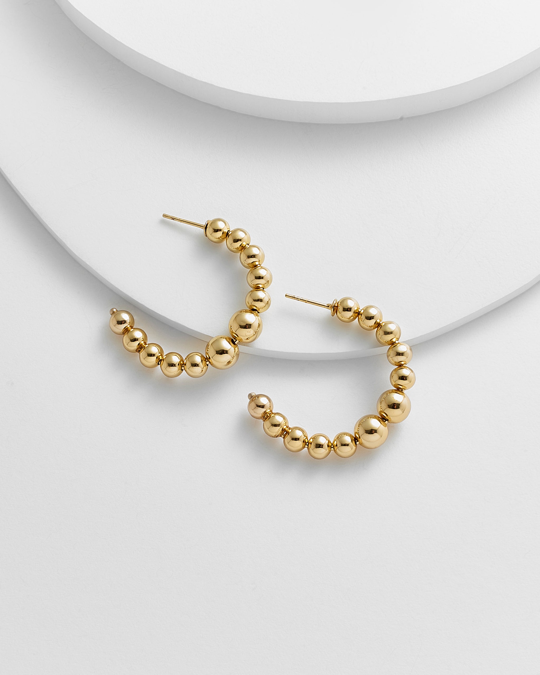 Taisia Gold Pearl Hoops
