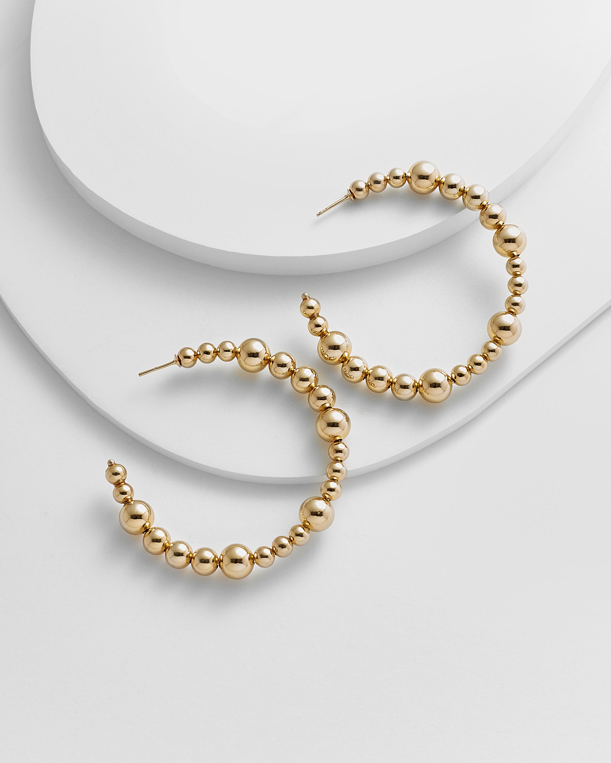 Taisia Gold Pearl Hoops