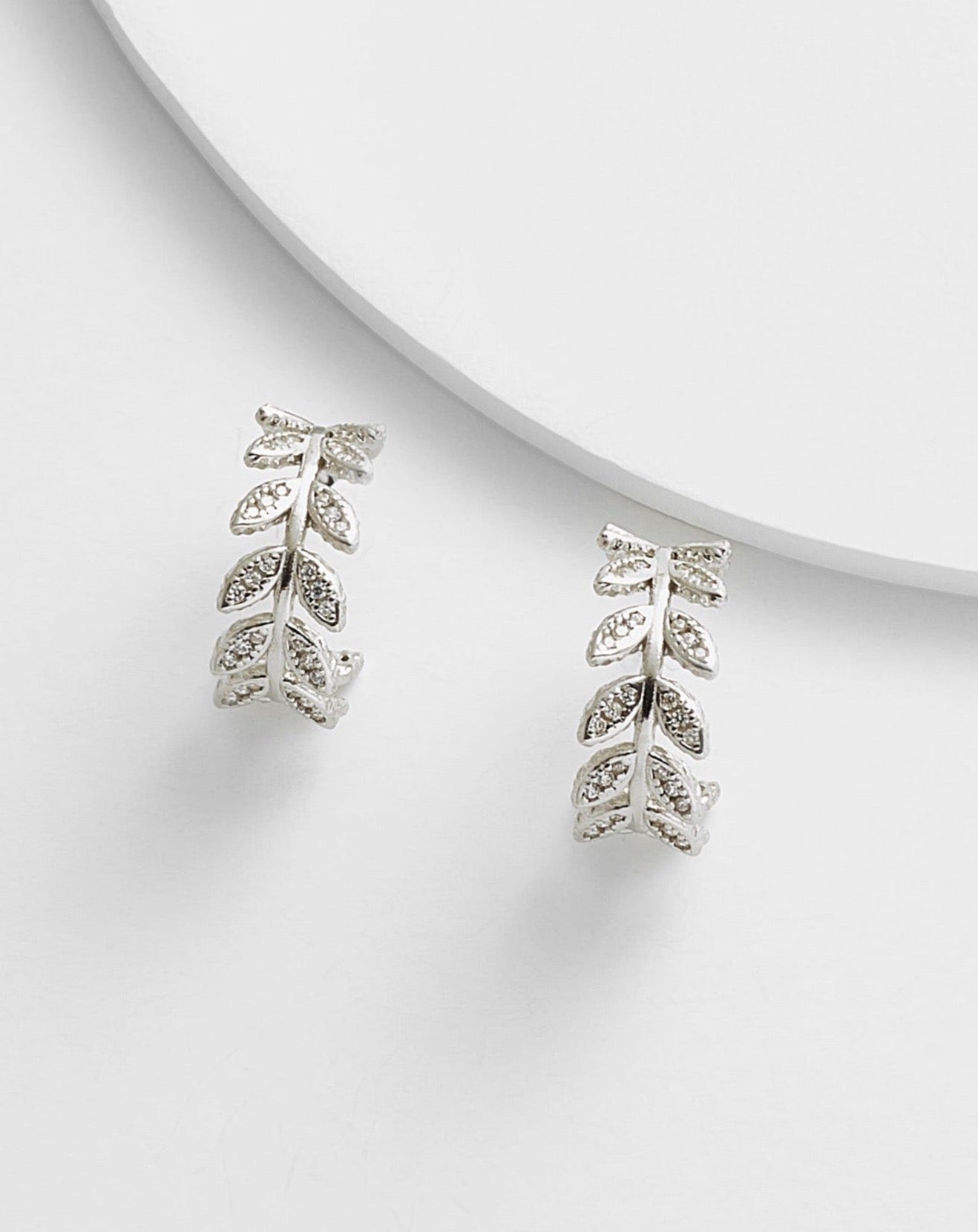 Leaf Hoop Earrings