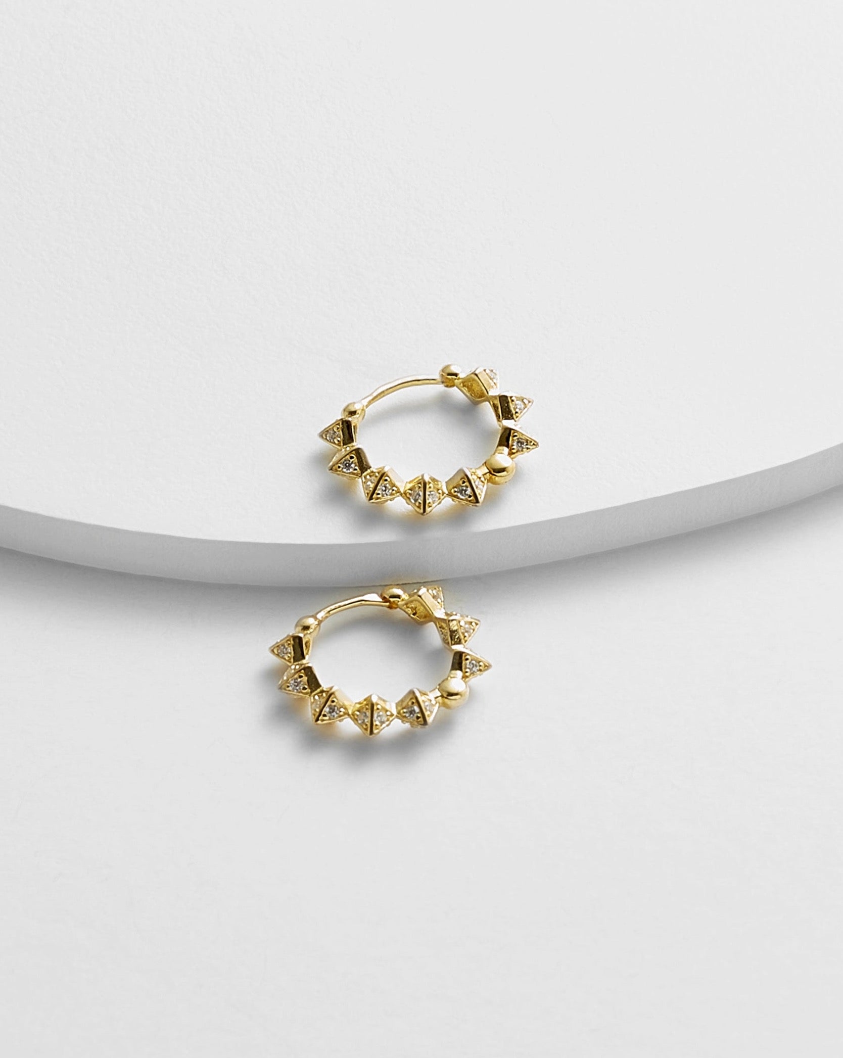 Ivy Spike Huggie Earrings