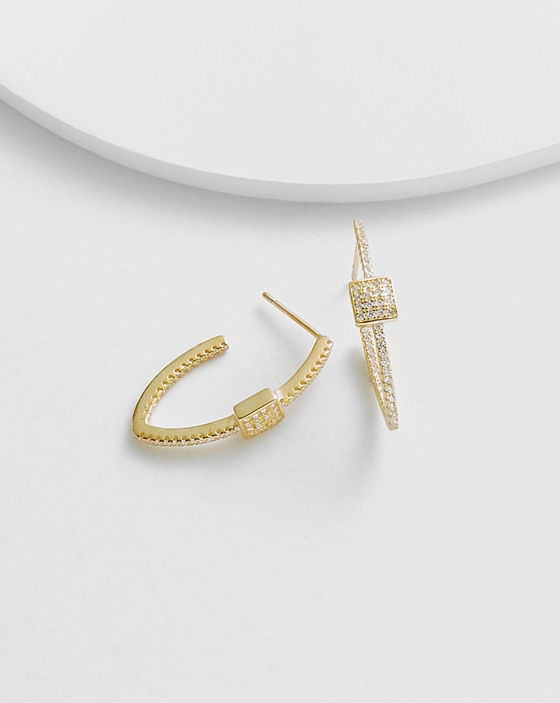 Francine V-shape Hoop Earrings