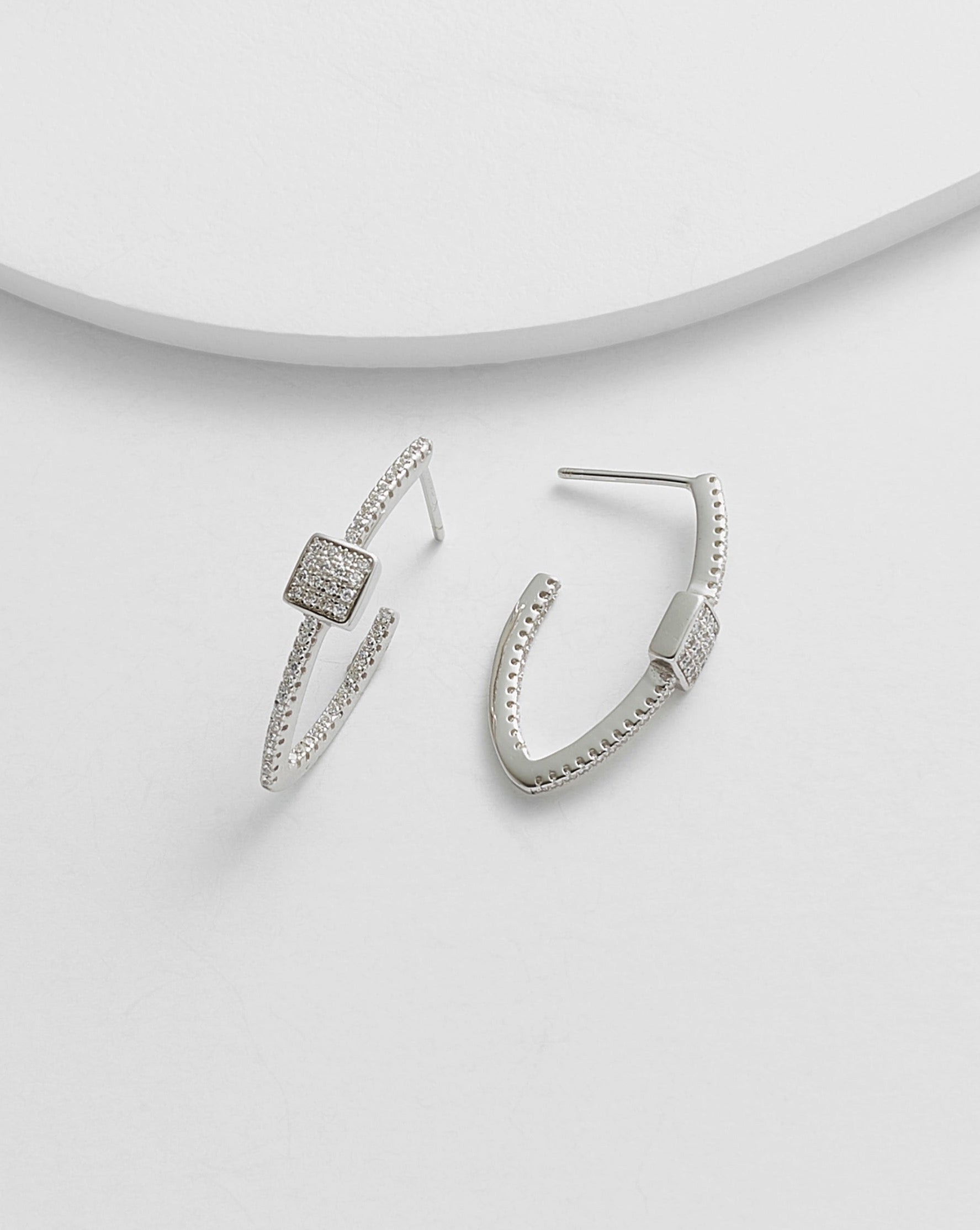 Francine V-shape Hoop Earrings