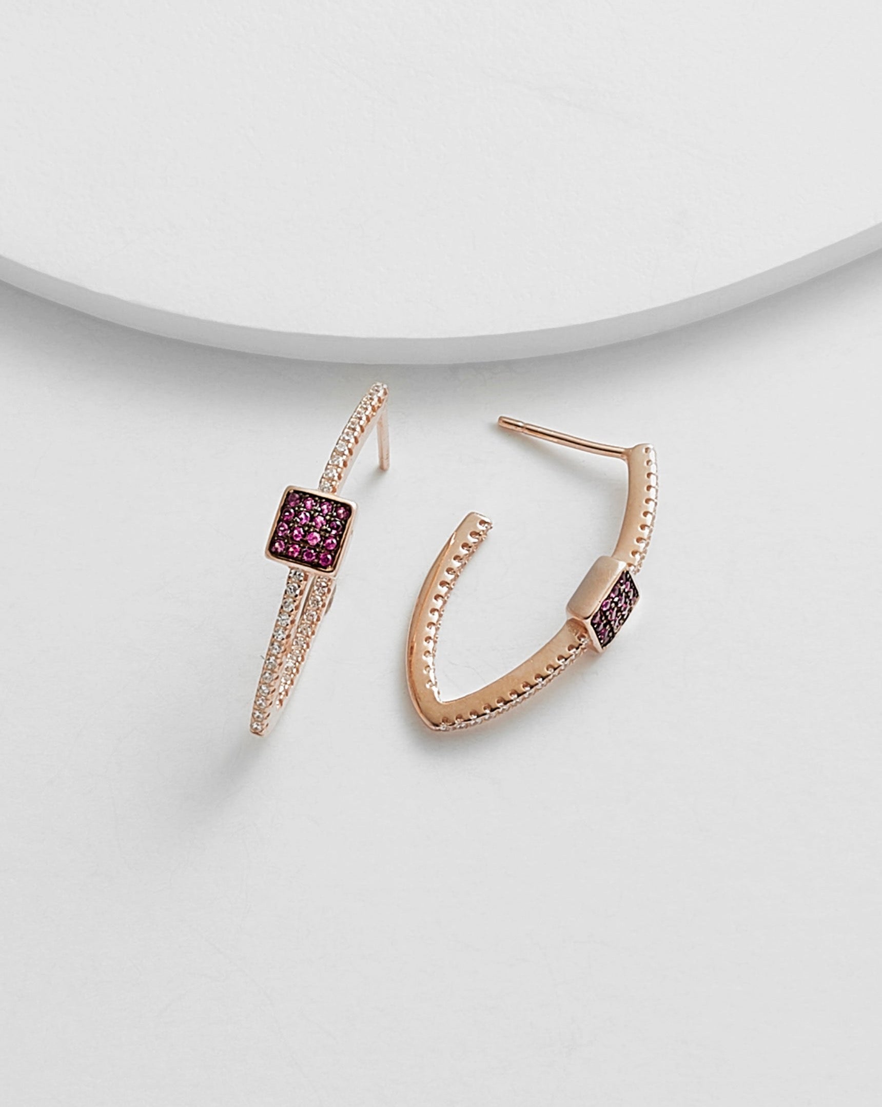 Francine V-shape Hoop Earrings
