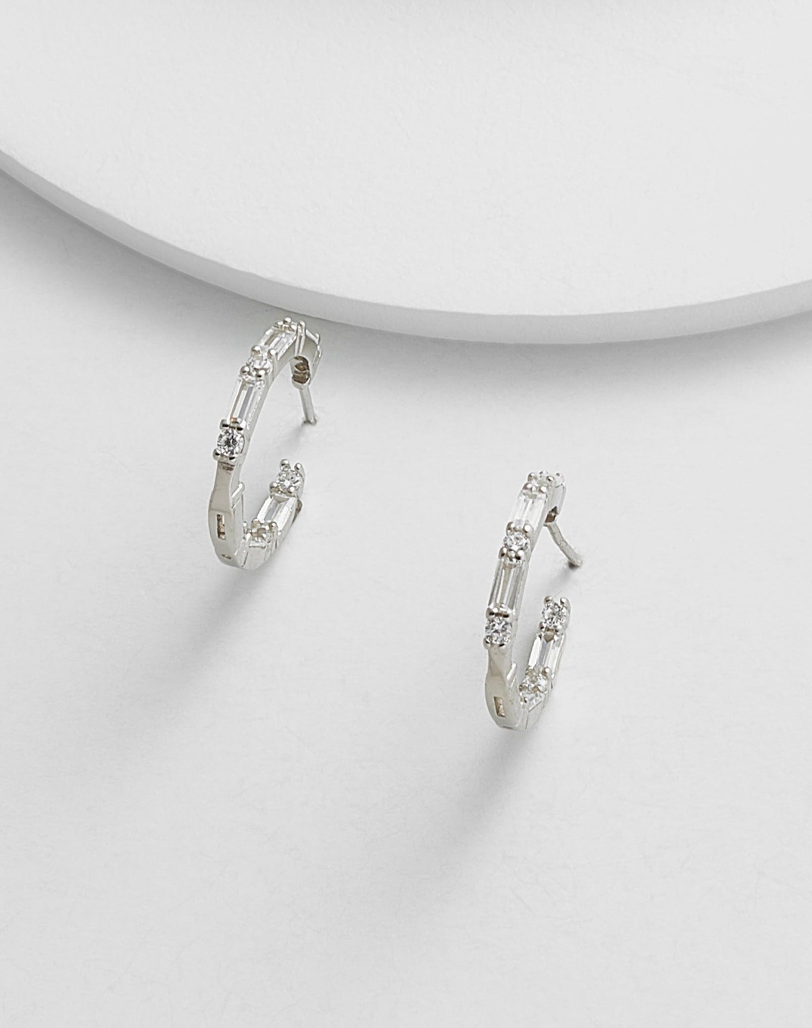 Luda Baguette Hoop Small Earrings