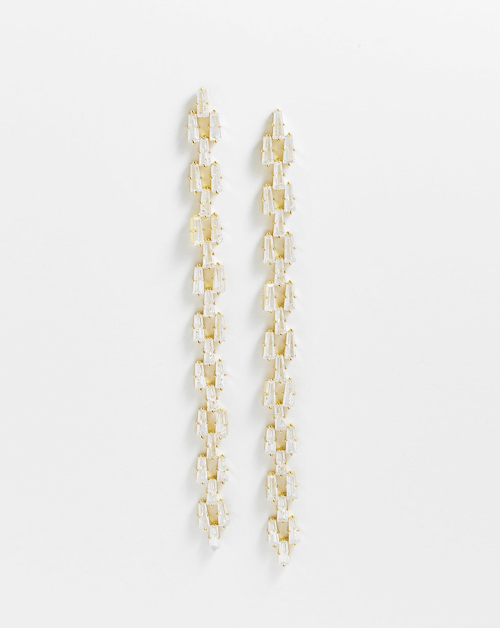 Bridget Baguette Long Dangle Earring