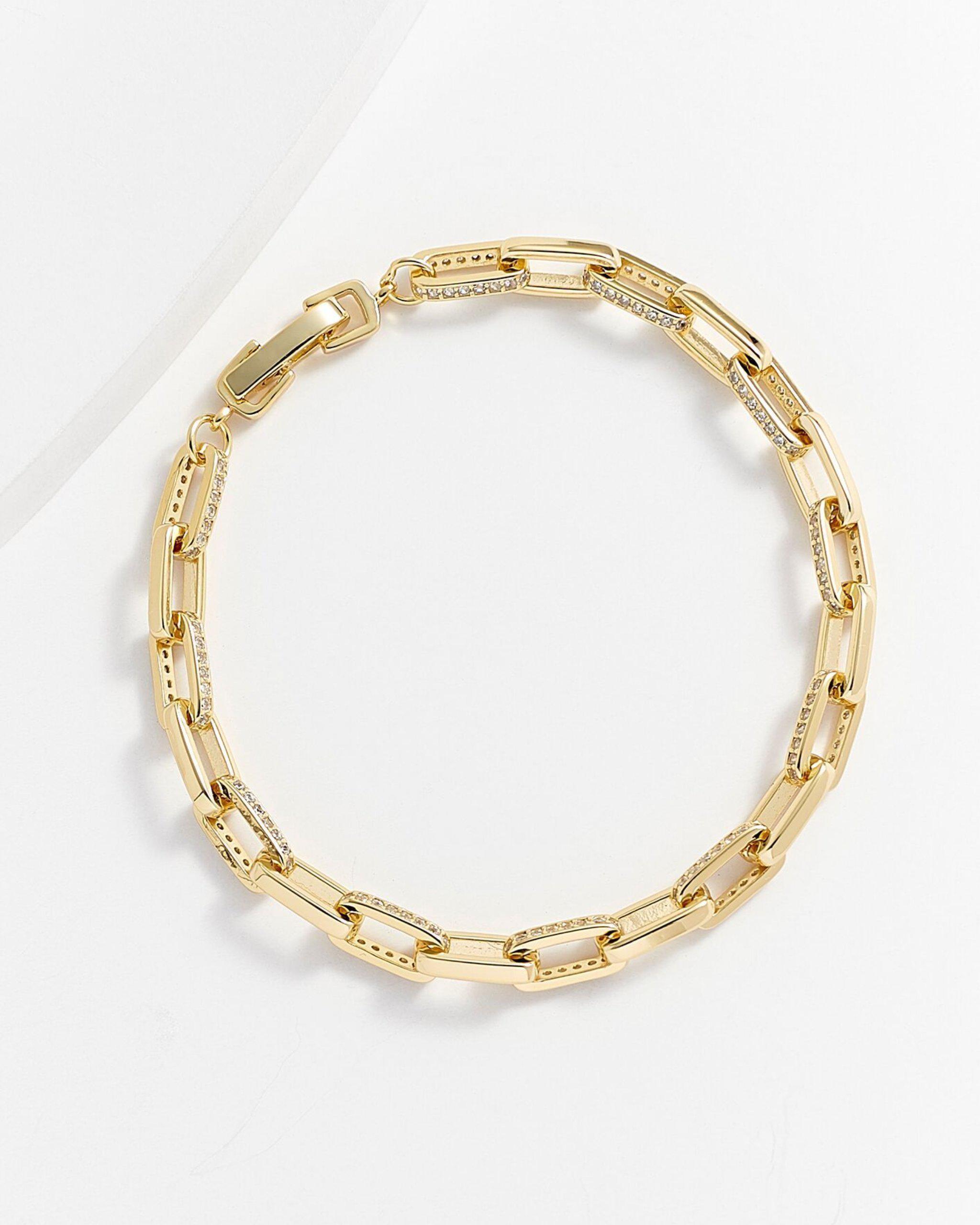 Ebba Classy Gold Chain Link Bracelet