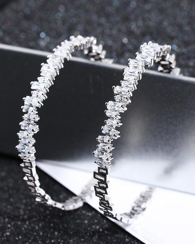 London Baguette Hoop Earrings