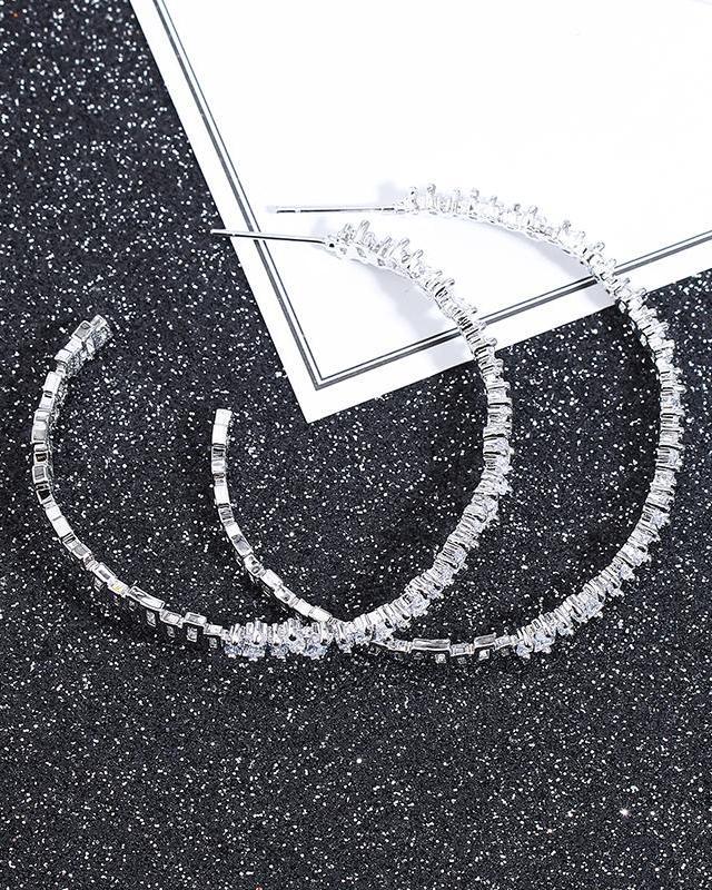 London Baguette Hoop Earrings