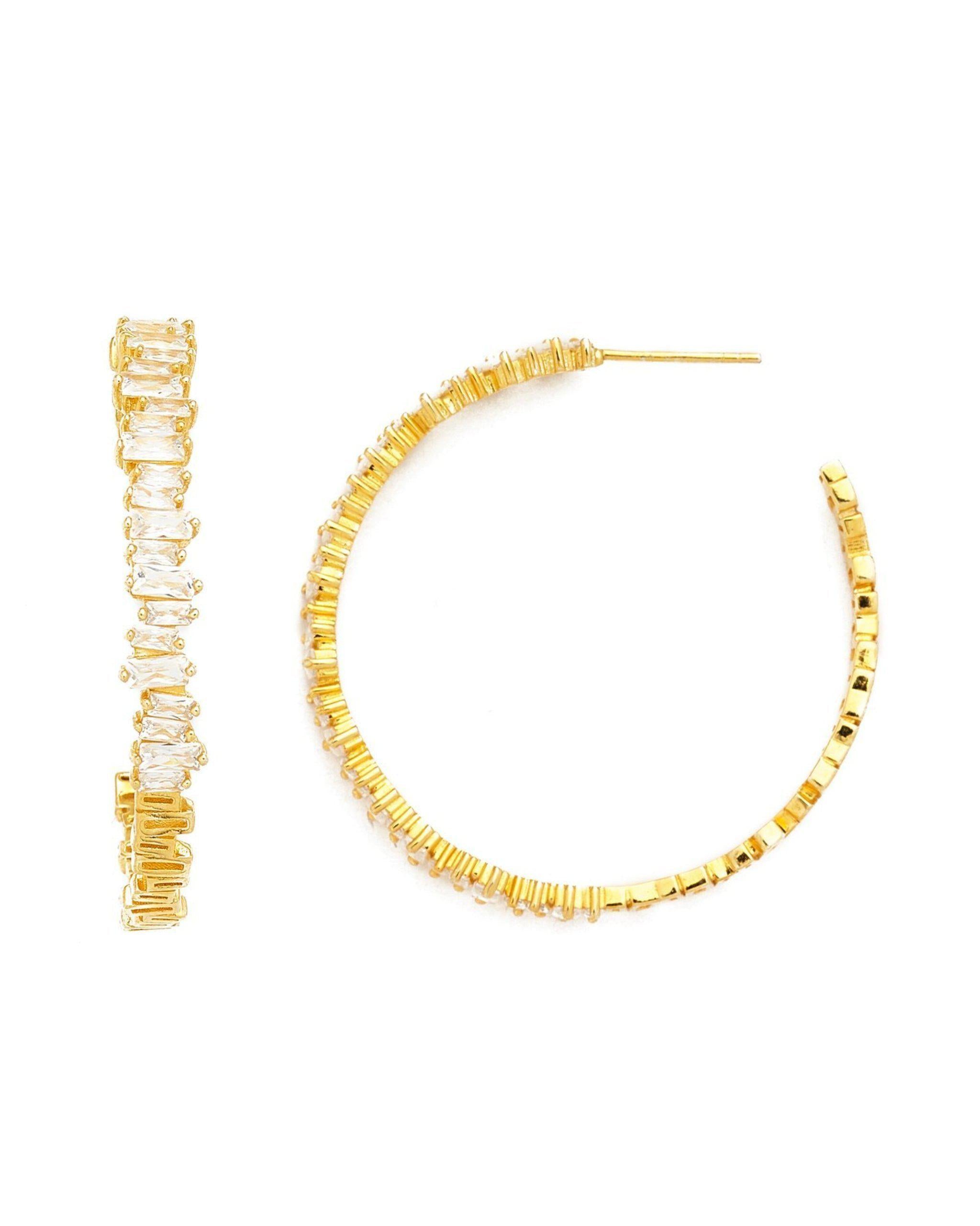 London Baguette Hoop Earrings