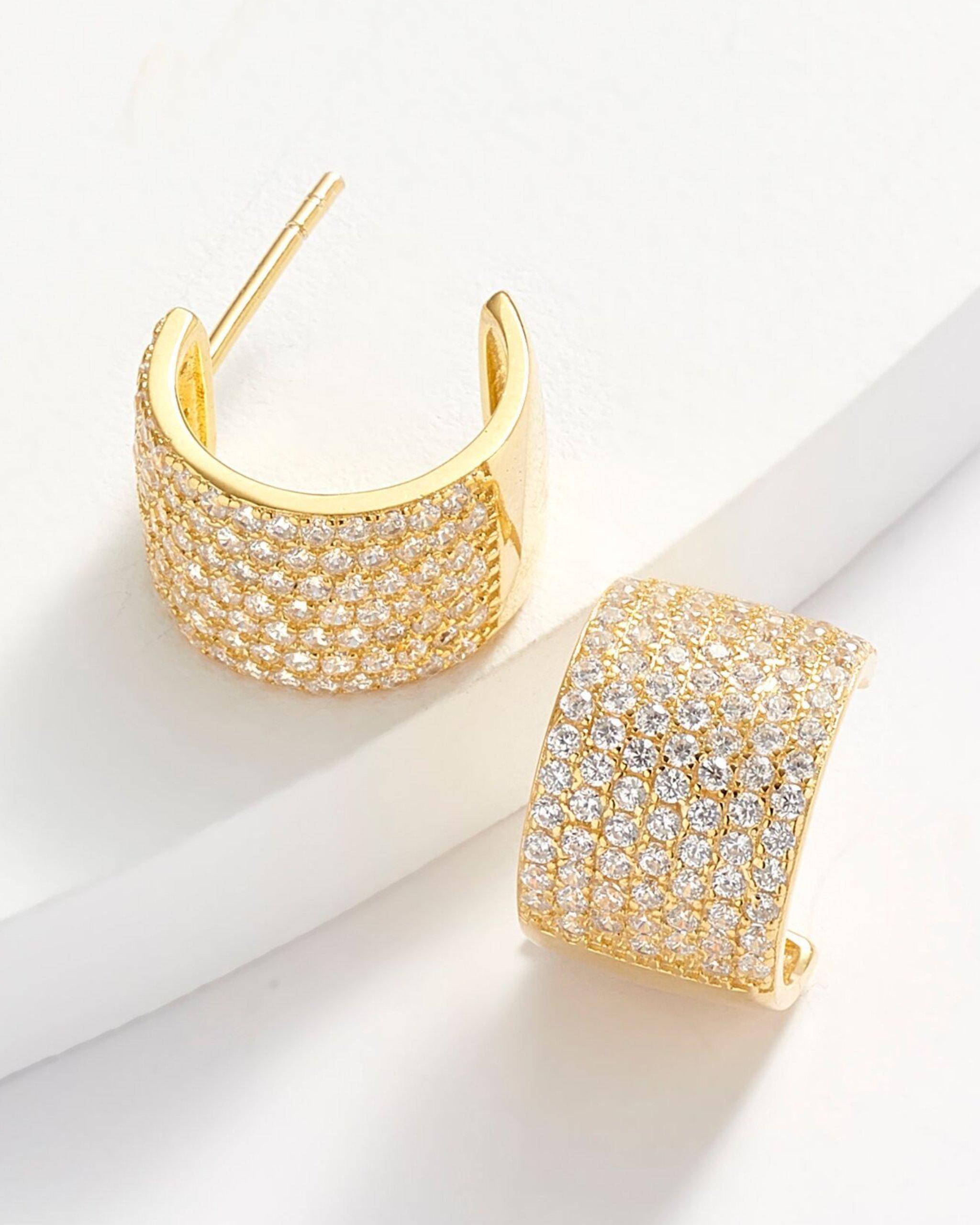 Luisa Ear Hugger Barrel Hoop Earrings