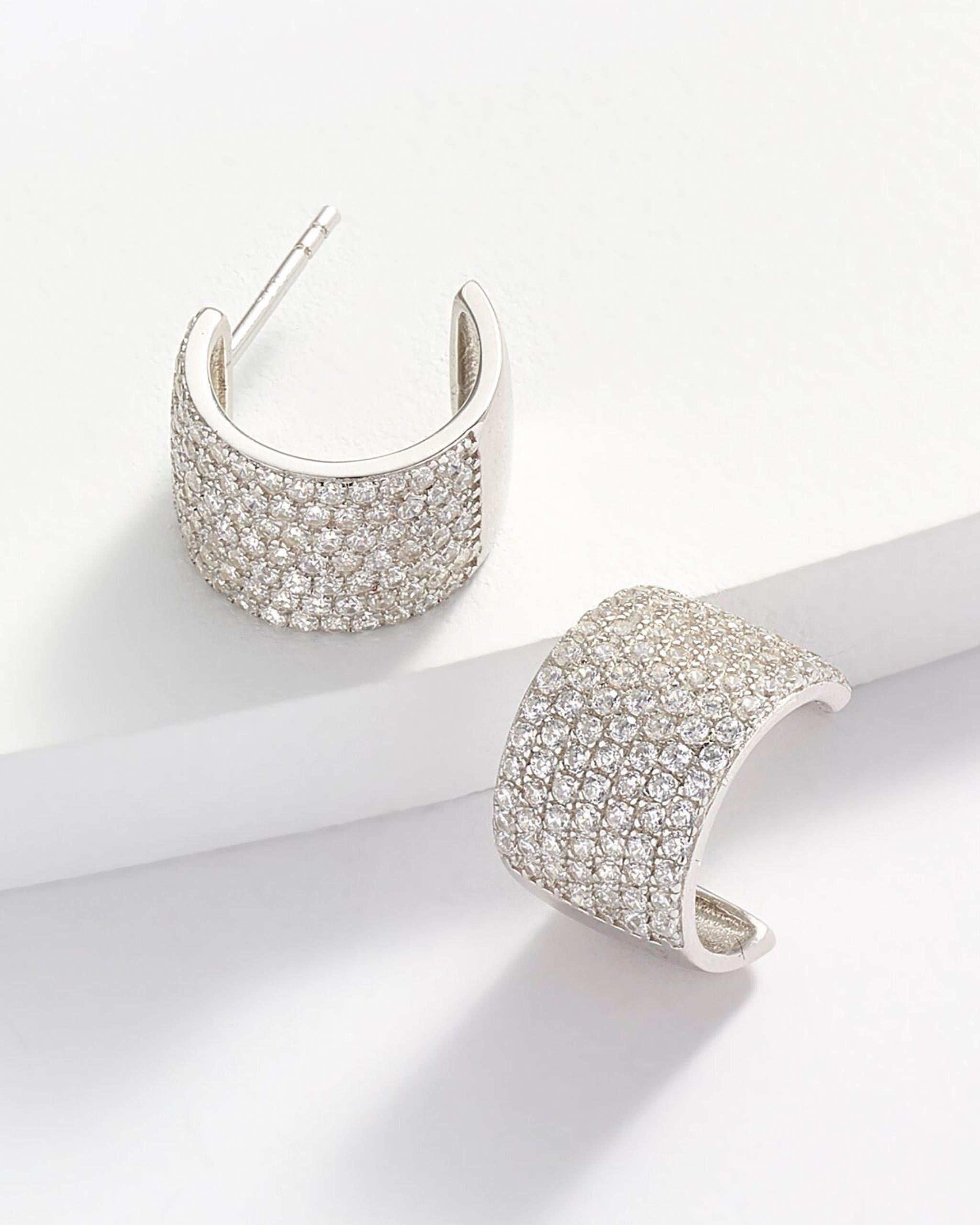 Luisa Ear Hugger Barrel Hoop Earrings