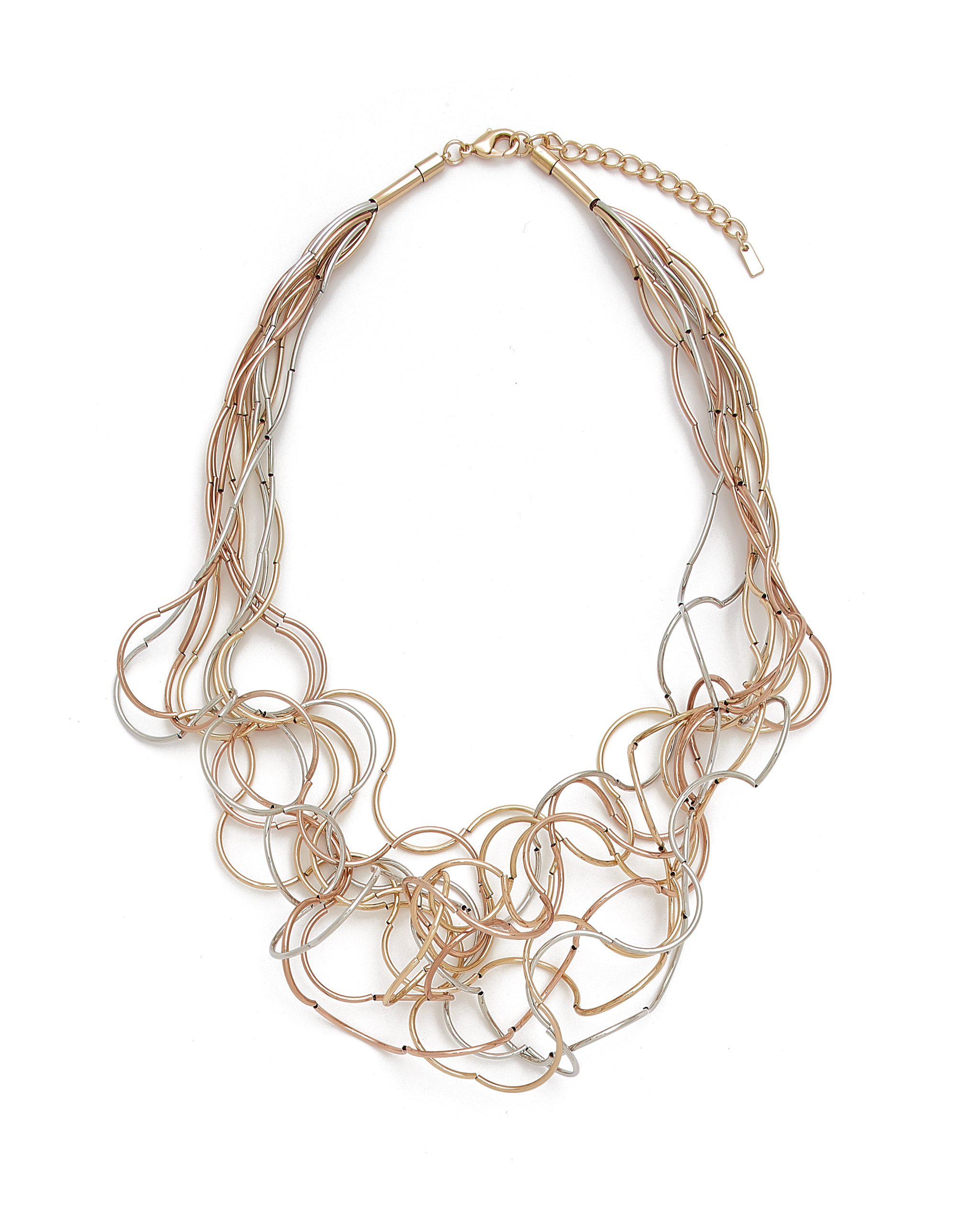 Angelica Multi Strand Swirly Tumbled Necklace
