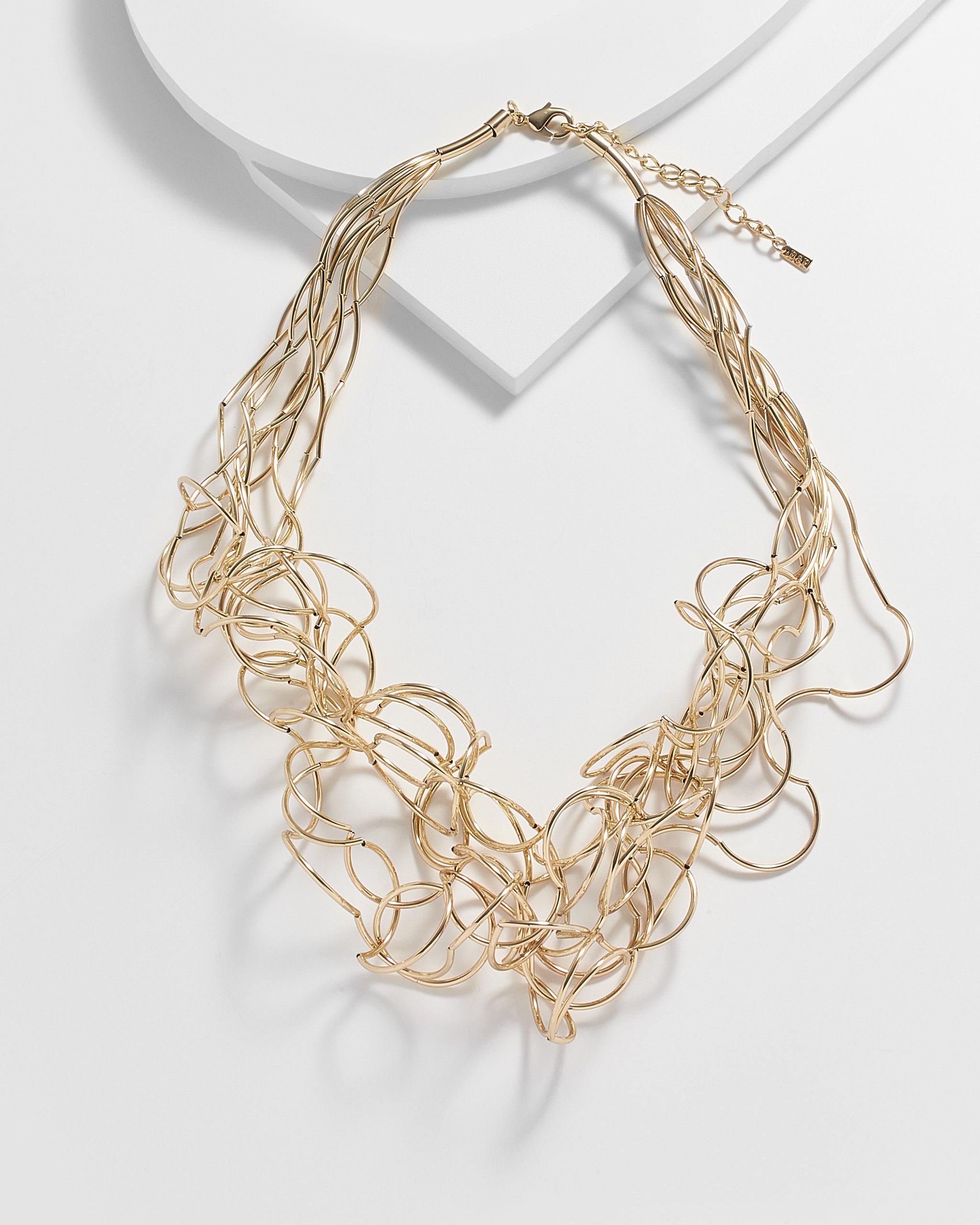 Angelica Multi Strand Swirly Tumbled Necklace