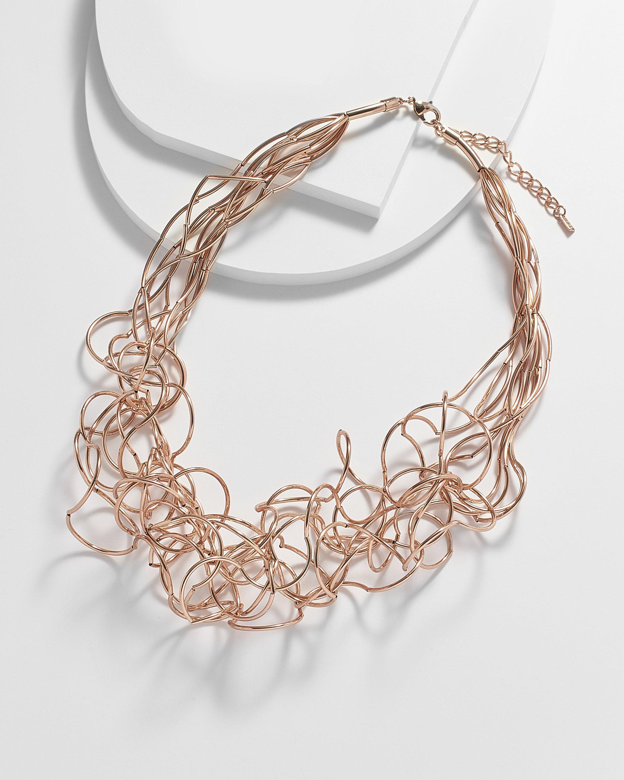 Angelica Multi Strand Swirly Tumbled Necklace