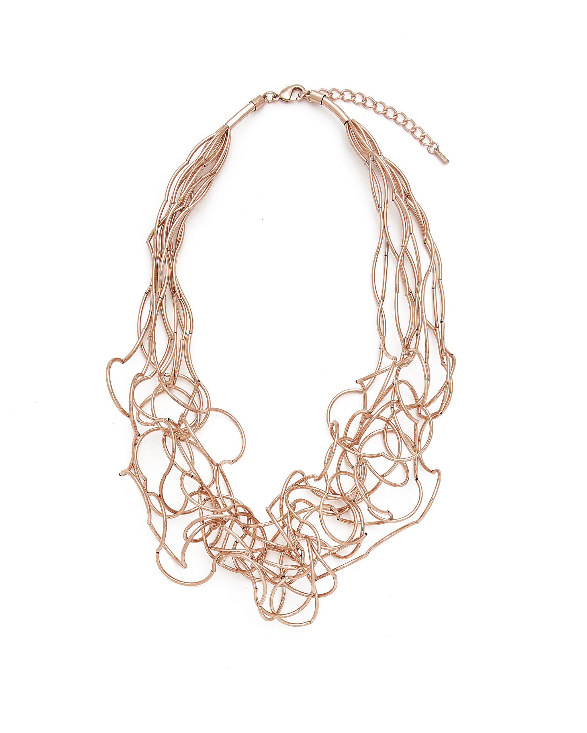Angelica Multi Strand Swirly Tumbled Necklace