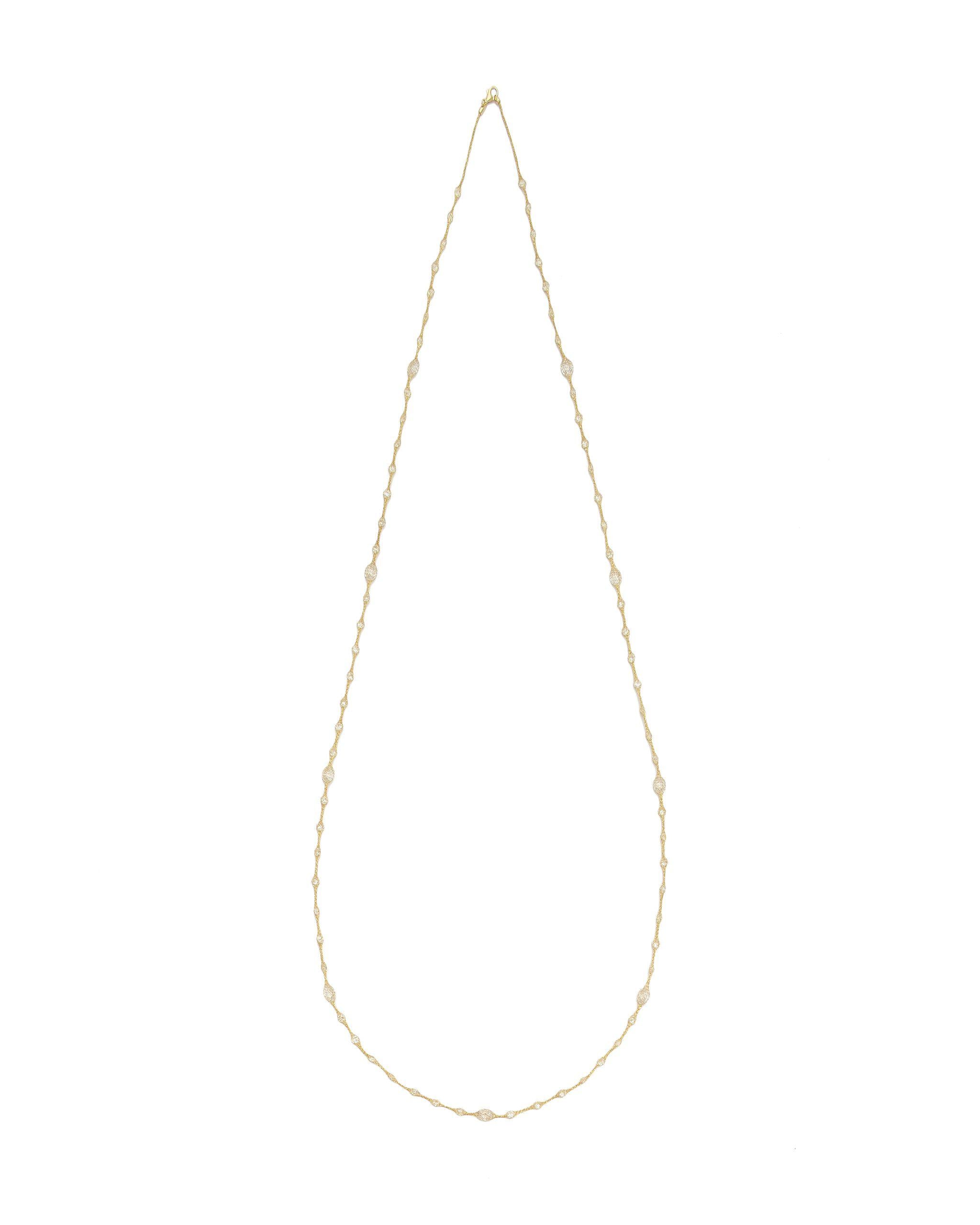 Jesse Netted String Of Diamonettes Wrap Necklace